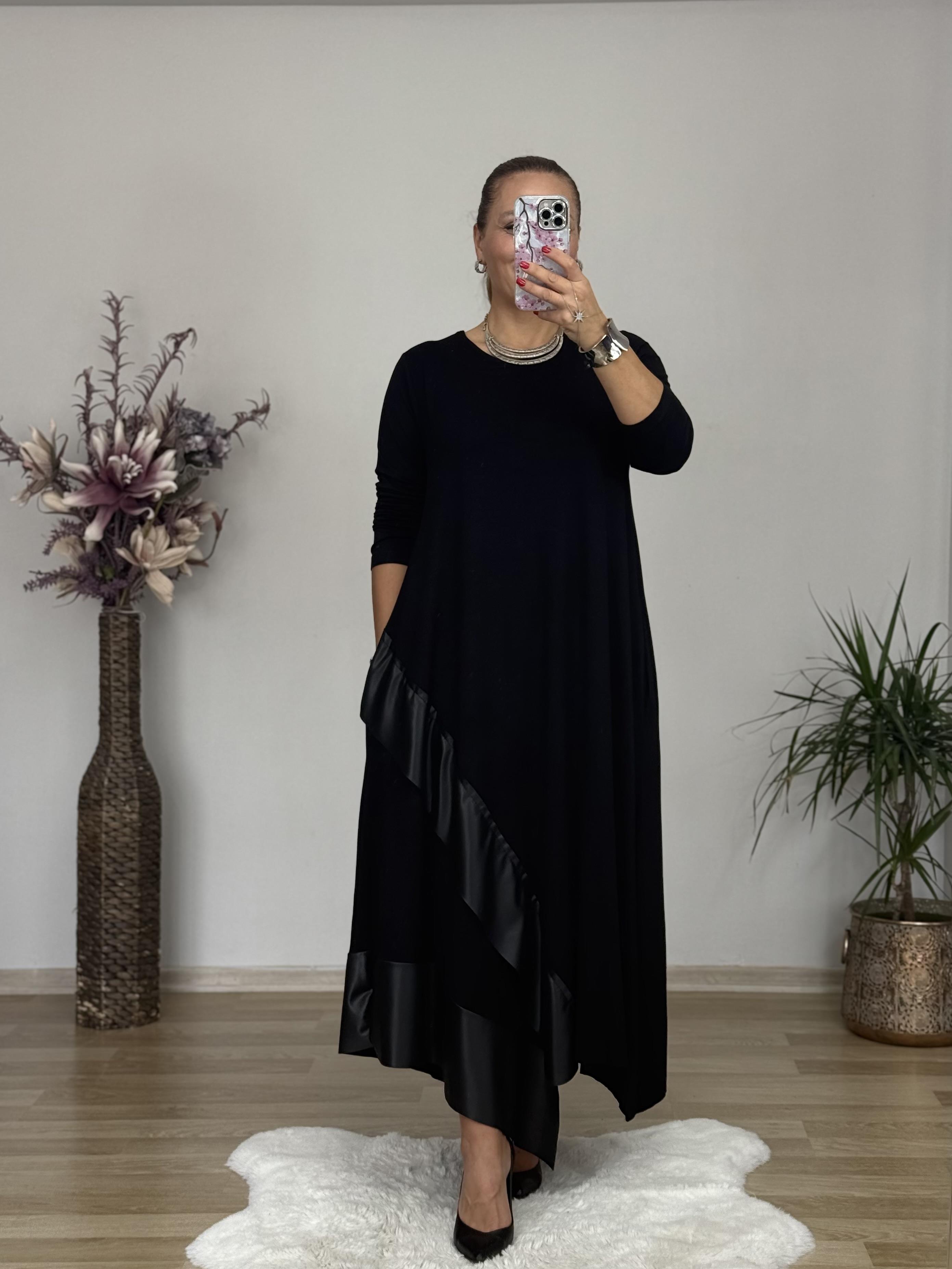 507 Asimetrik Kesim Elbise