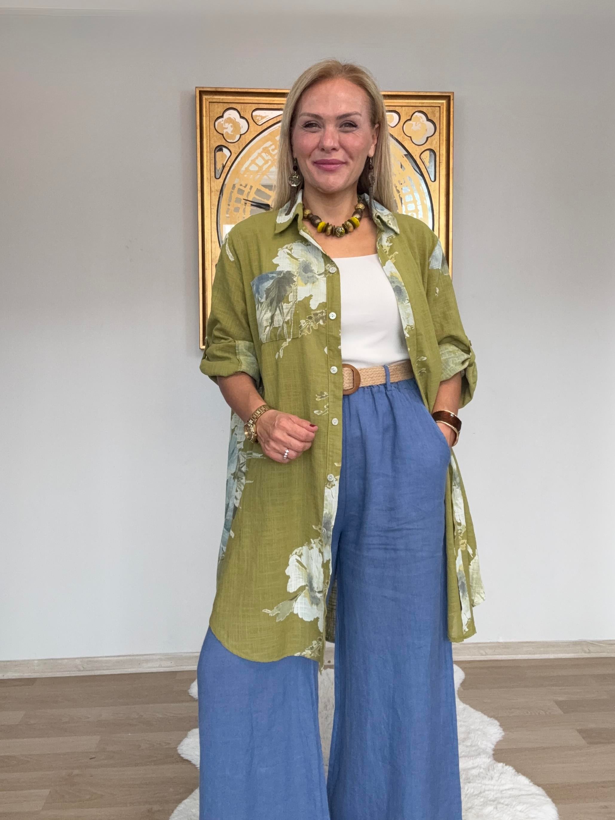 707 Tunik  Boy Pamuklu Gömlek