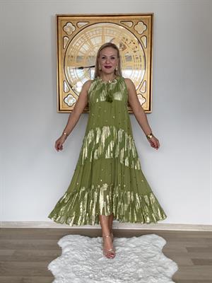 412 Gold Detaylı Amore İthal Elbise