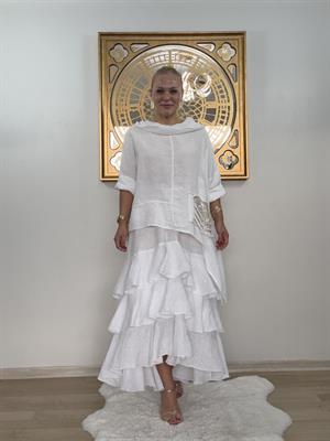 722 Etek Bluz Keten Kumaş İtalyan Takım