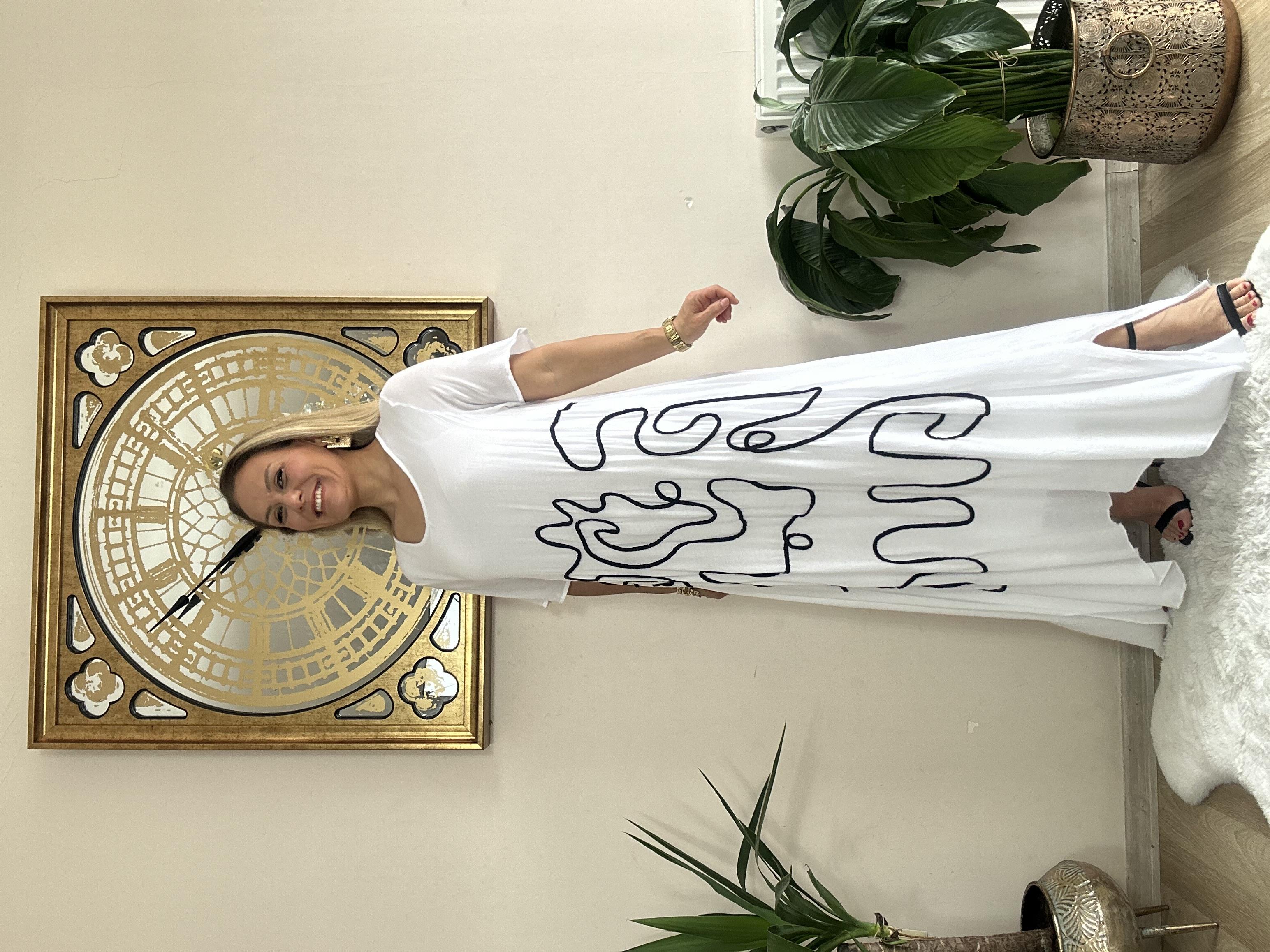 238 Süzenel Elbise Beyaz