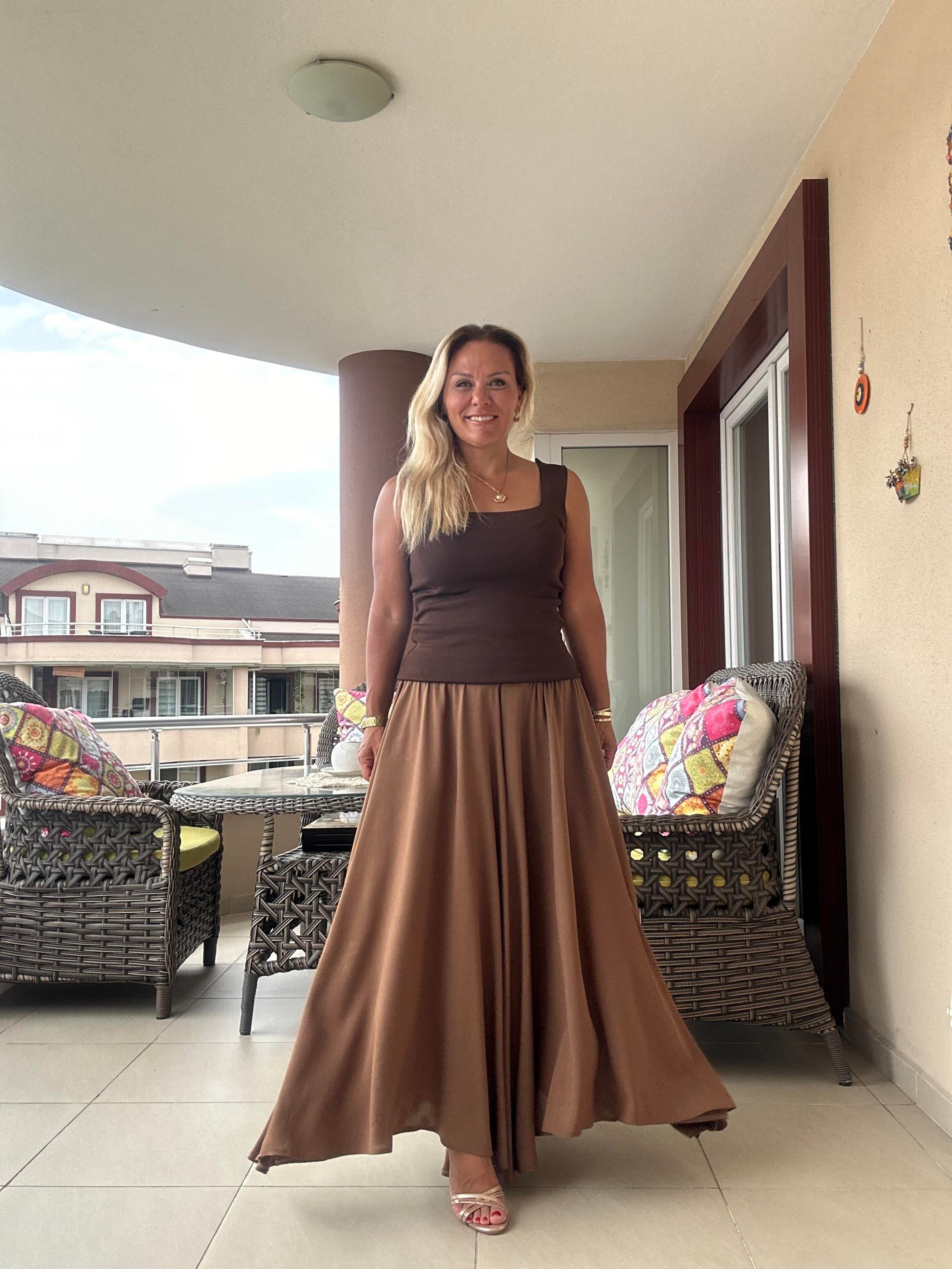 332 Pantalon Etek Kahve Renk