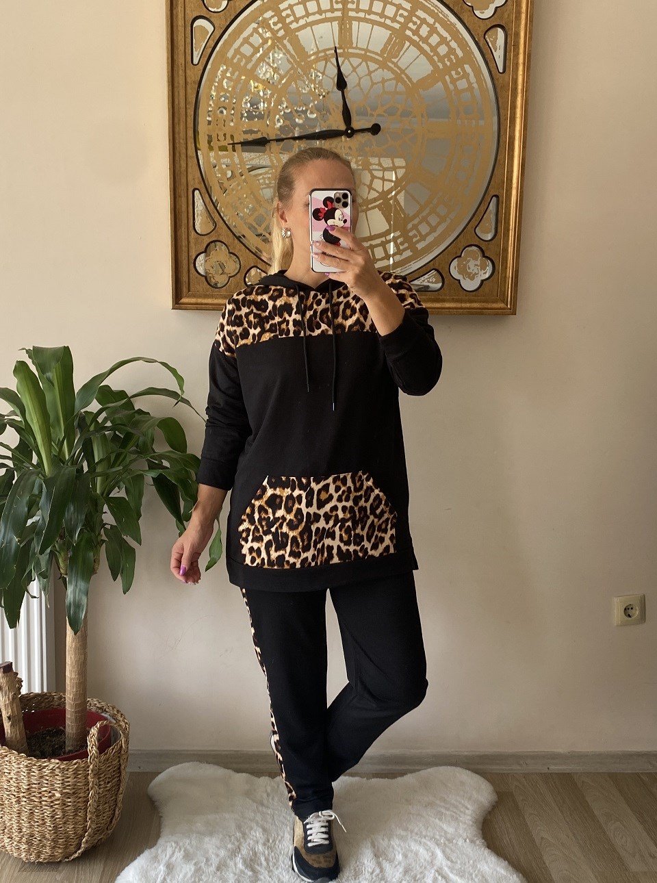 410759 LEOPAR DETAYLI EŞOFMAN TAKIM