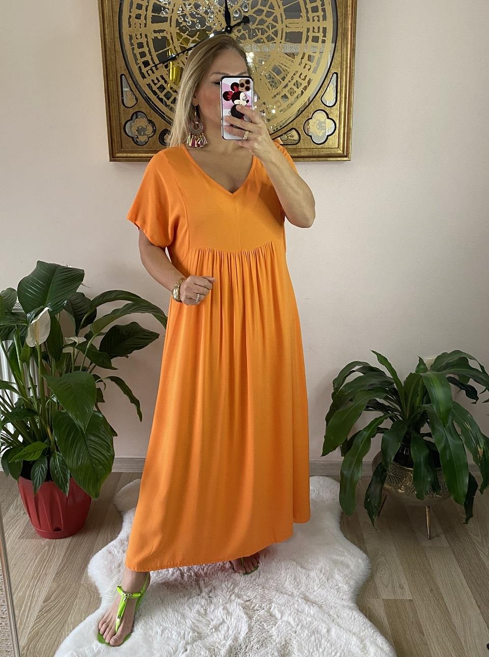 410859 Su Elbise Turuncu