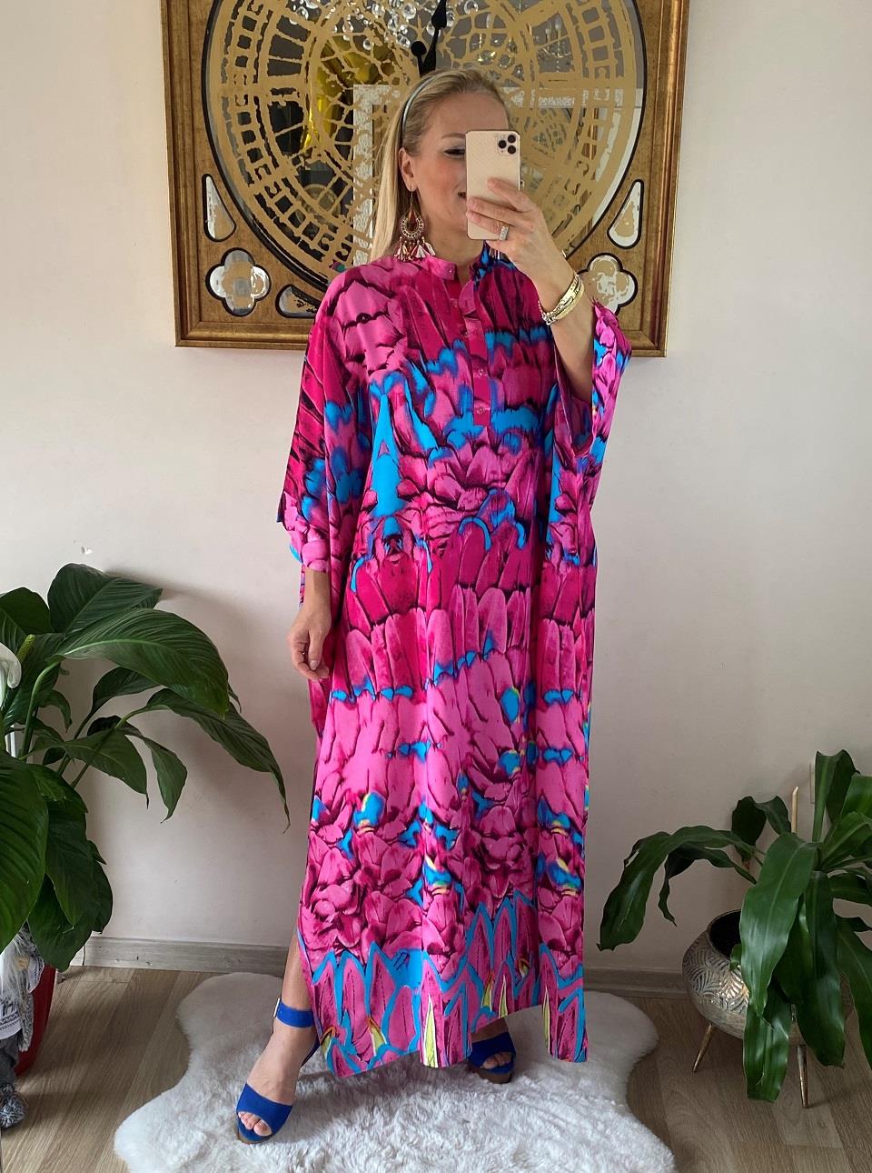 410910 Tropikal Elbise