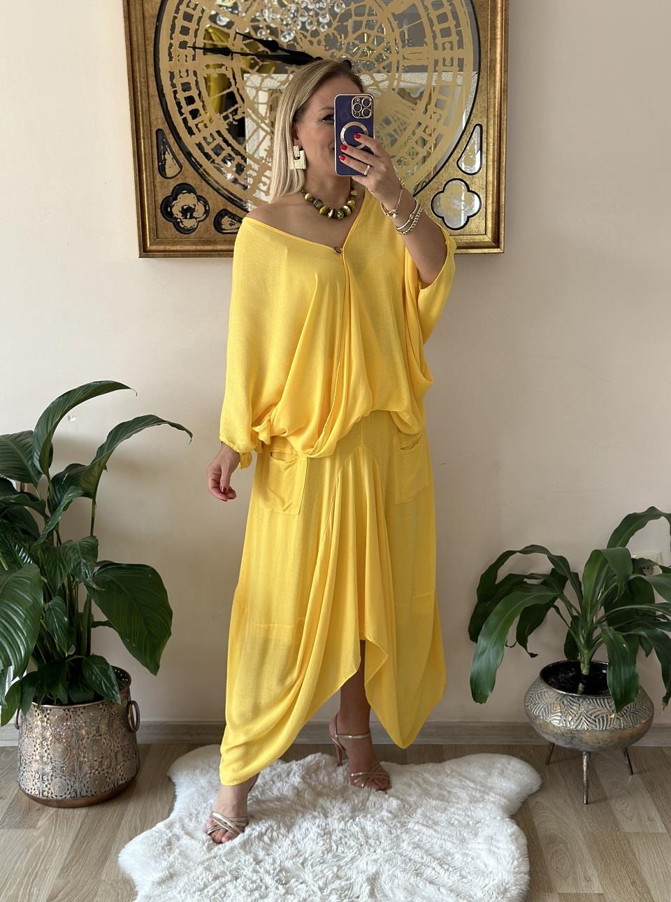 411057 Sarı Balon Etek