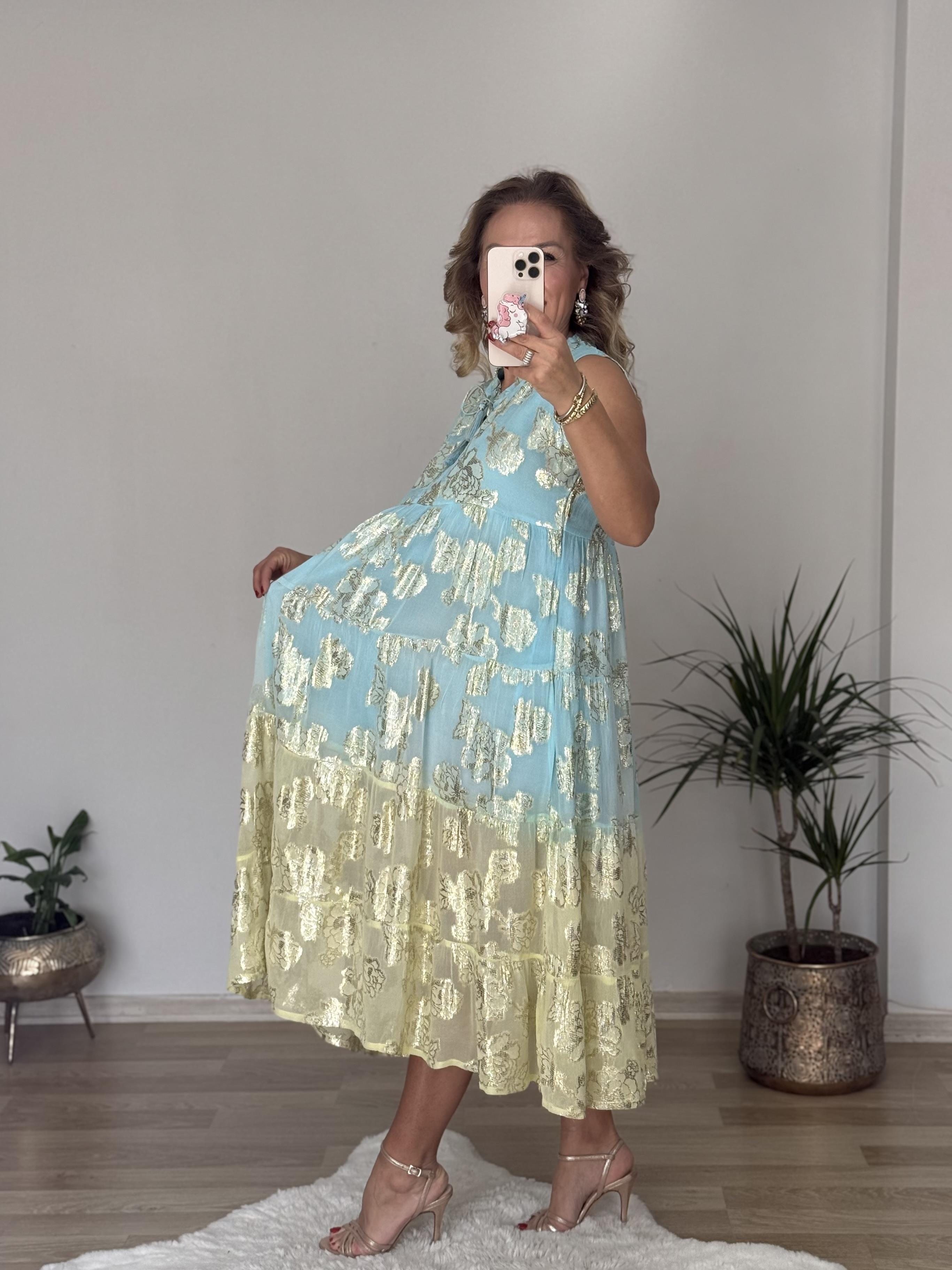 457  İthal Renkli Elbise