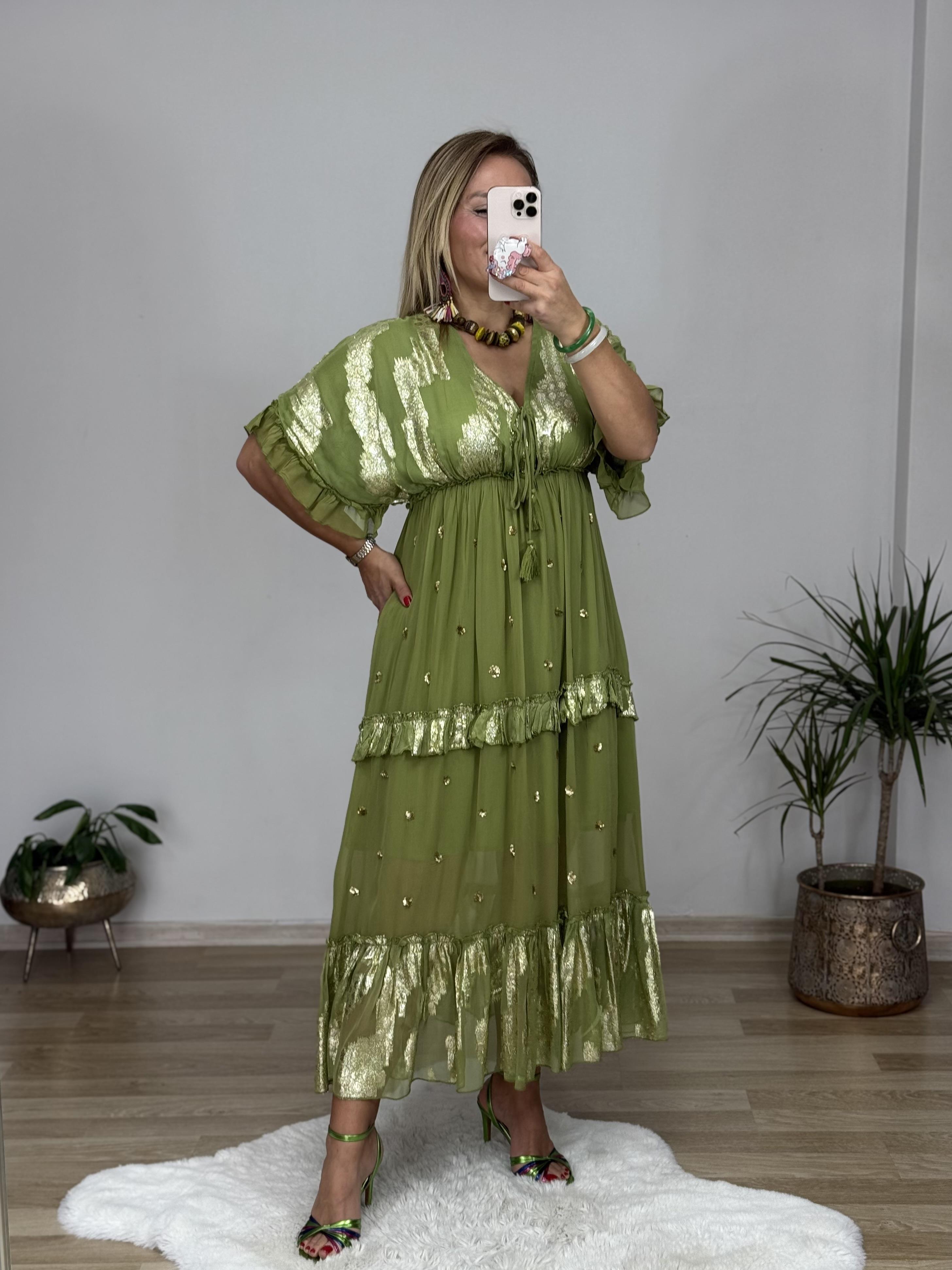 475 Yarım Kol İthal Elbise