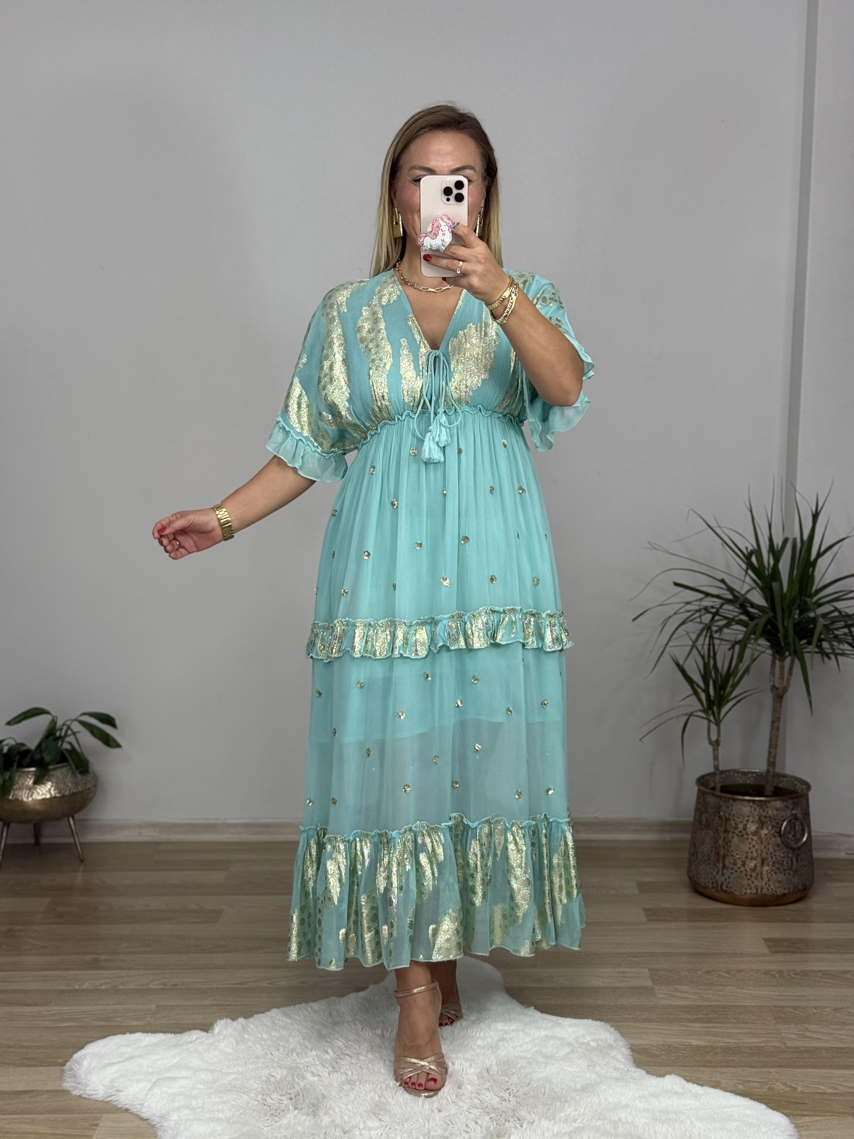 477 Yarım Kol İthal Elbise