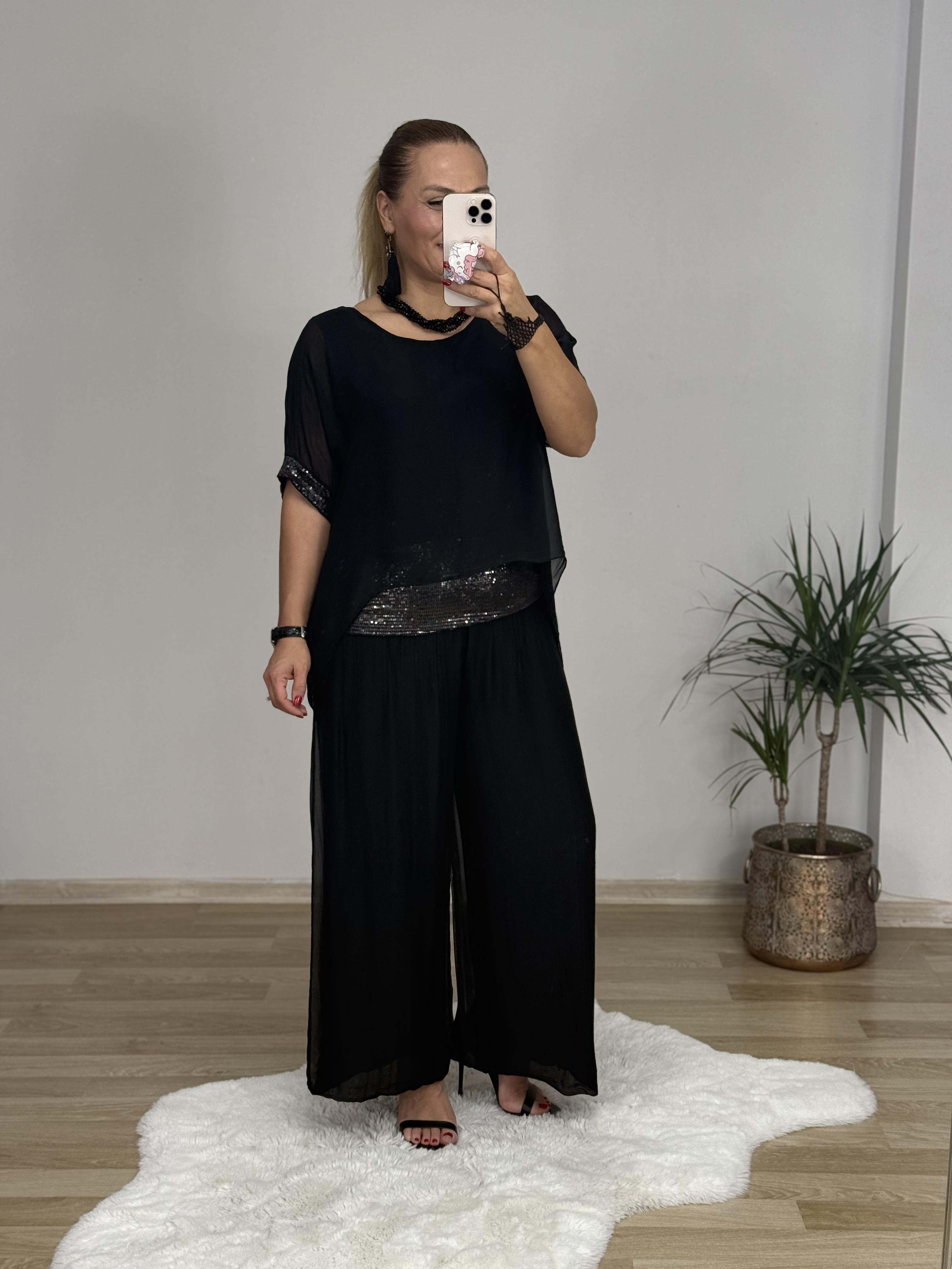 484 İtalyan İpek Pantolon