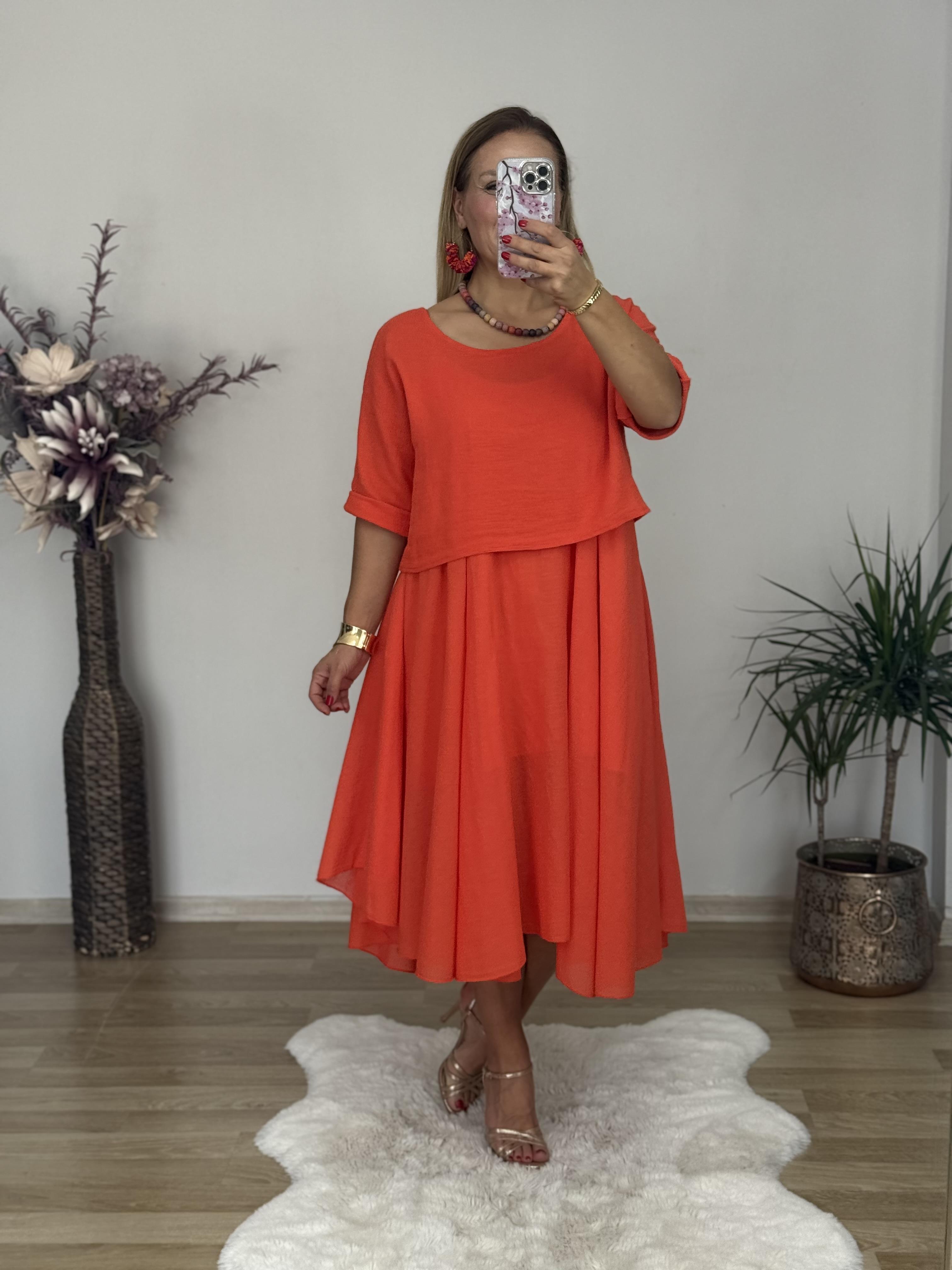 499 2 Parça Bluzlu İtalyan Elbise