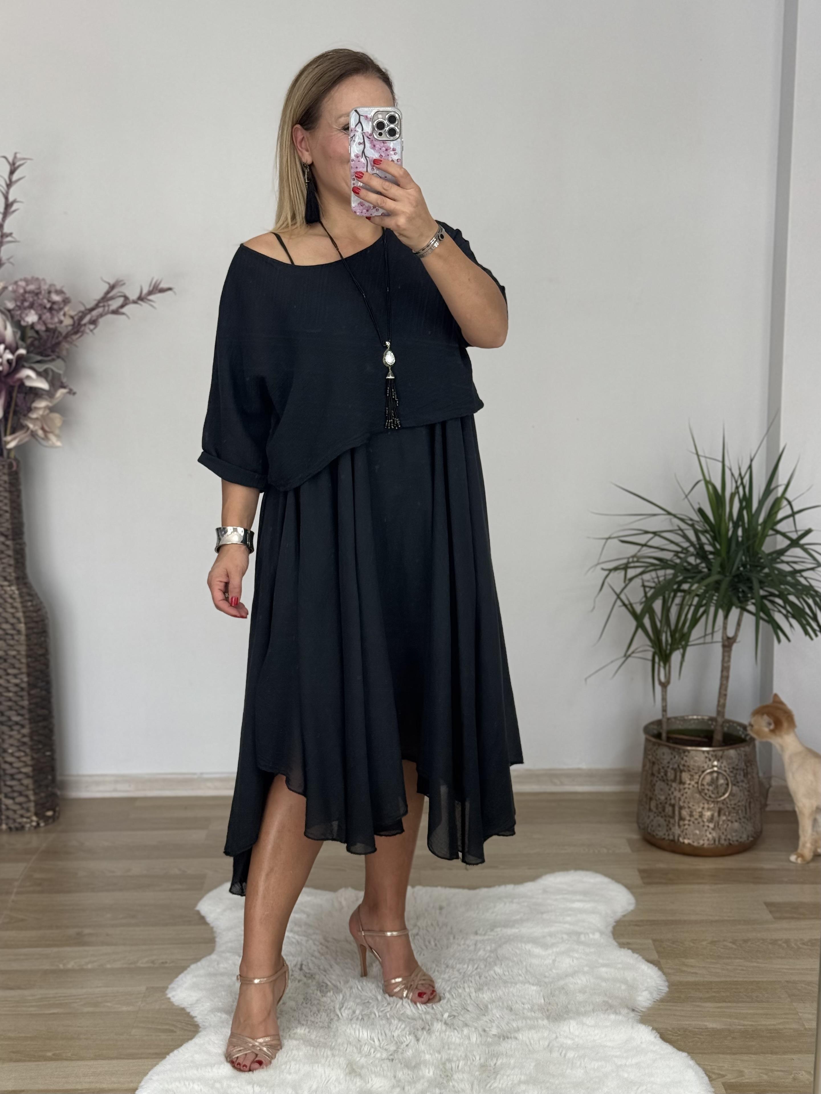 503 2 Parça Bluzlu İtalyan Elbise