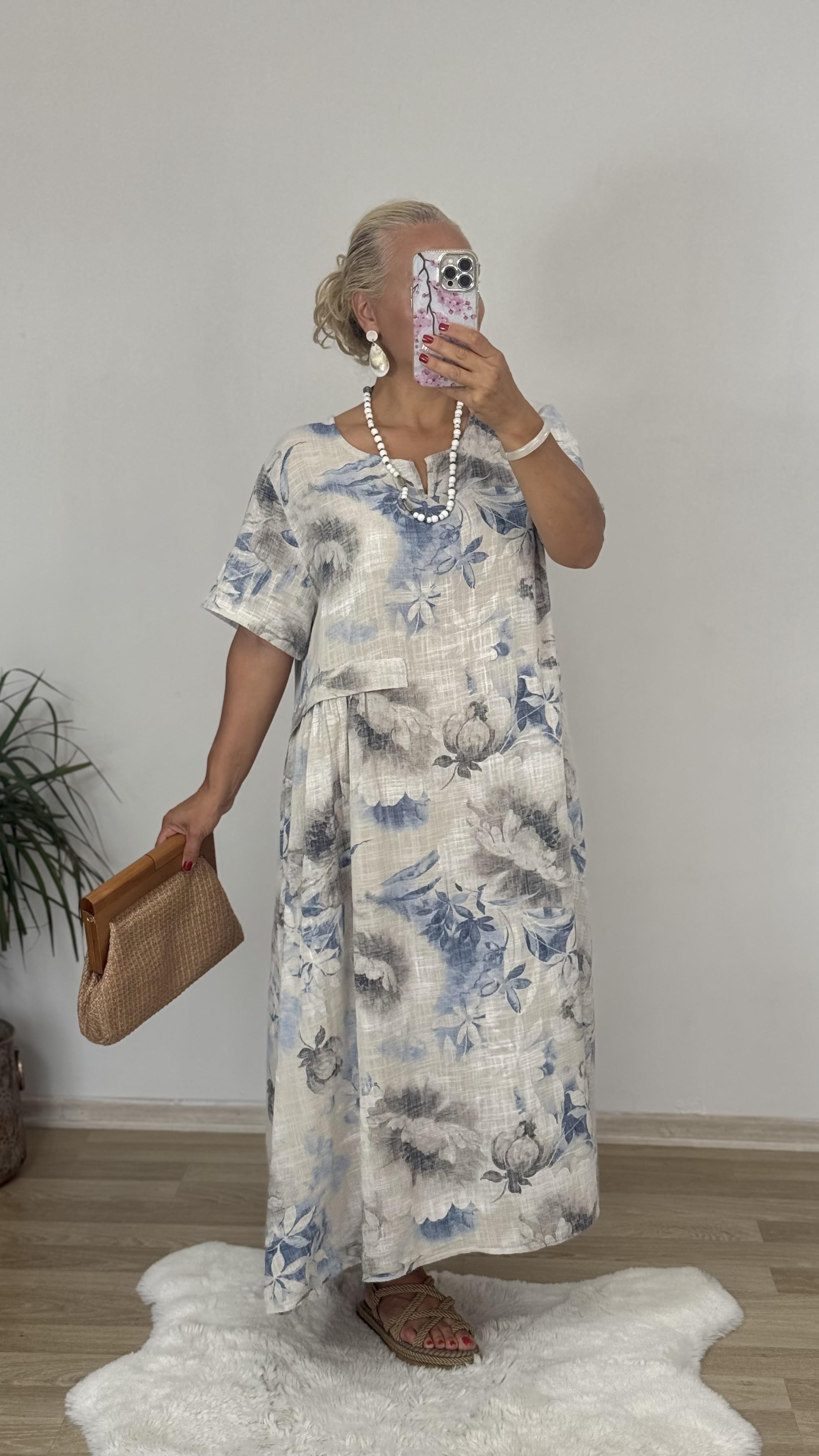 536 Yarım Kol İtalyan Elbise