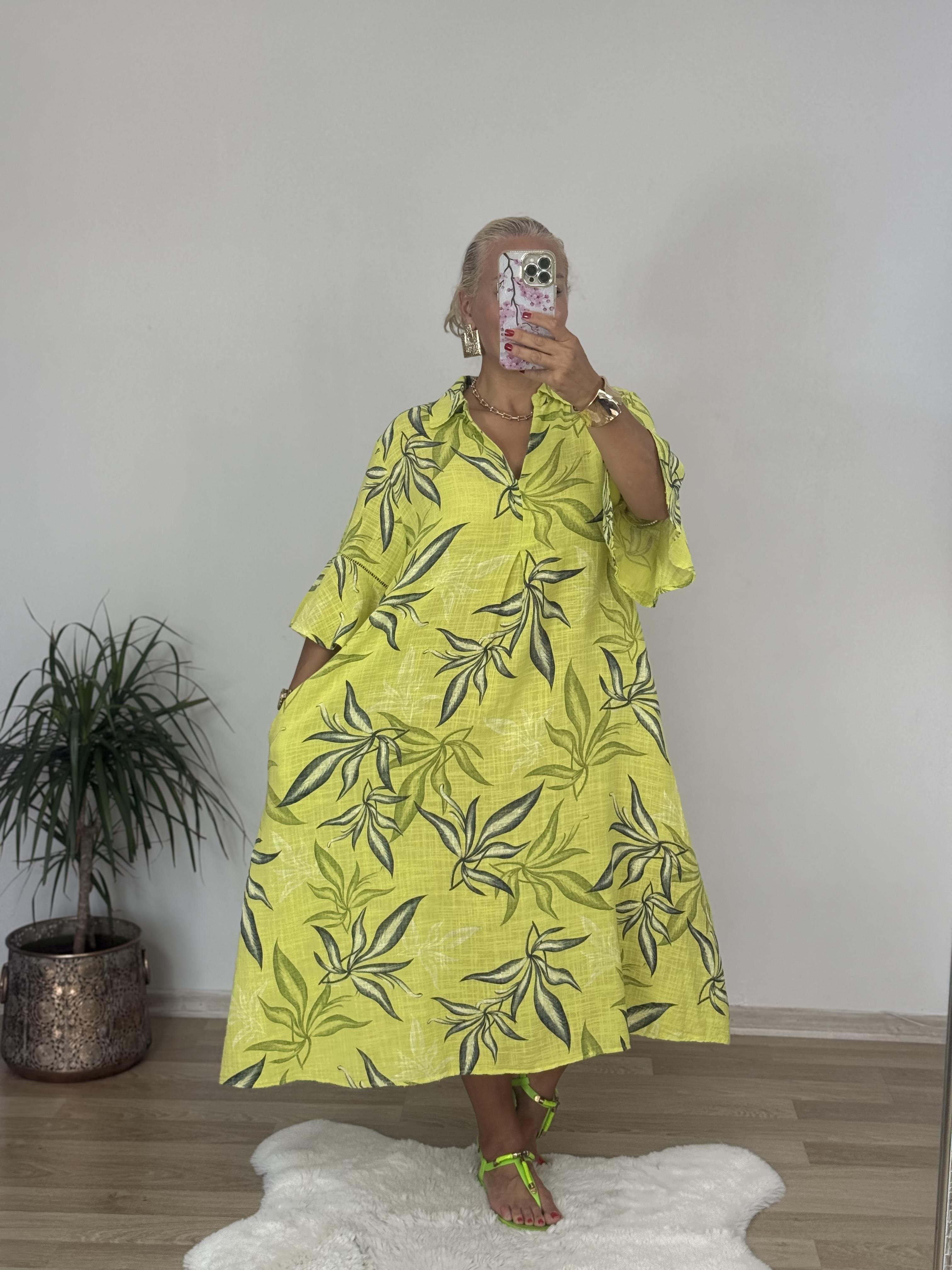 538 Gömlek Yaka İtalyan Elbise