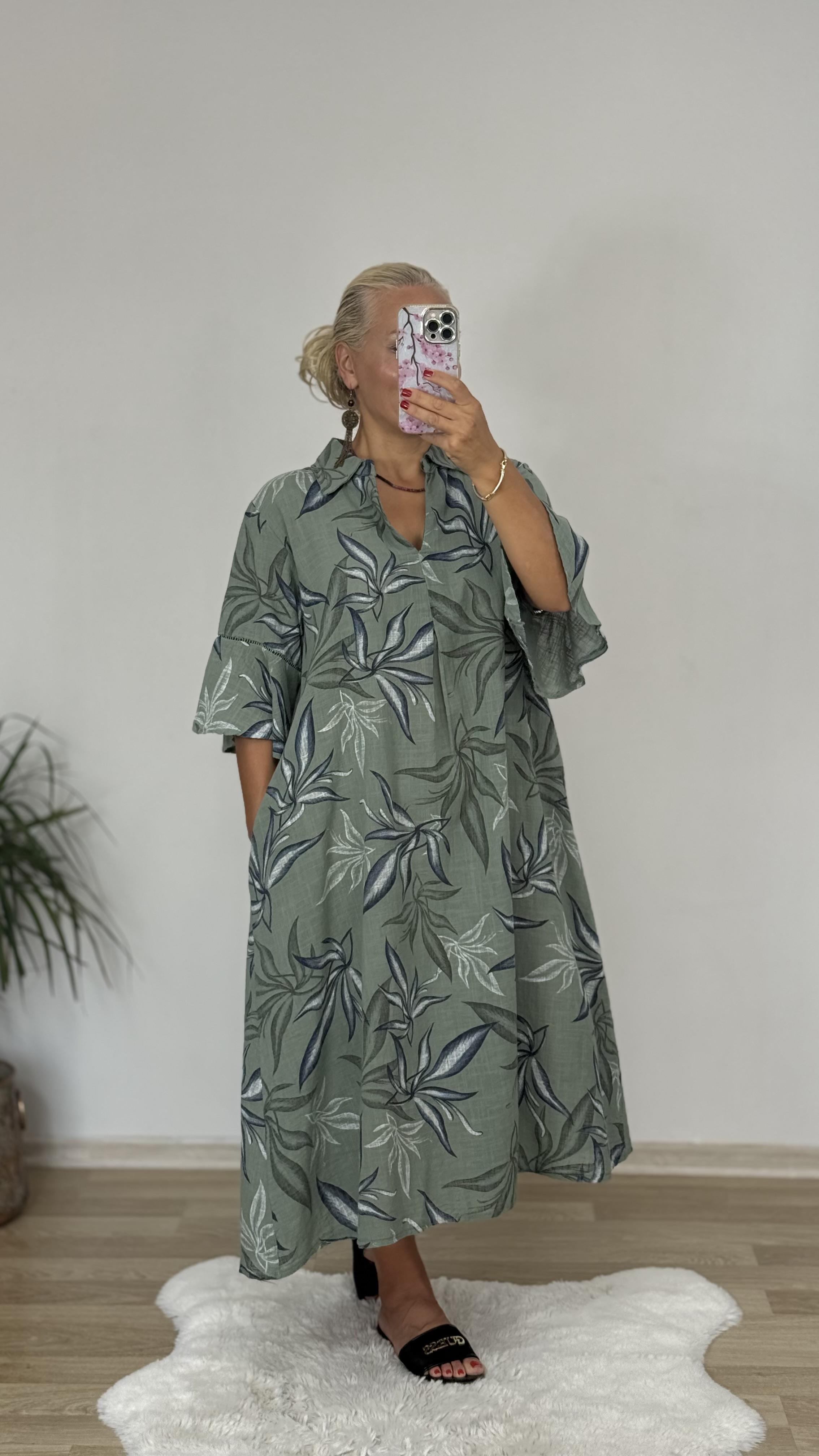 539 Gömlek Yaka İtalyan Elbise