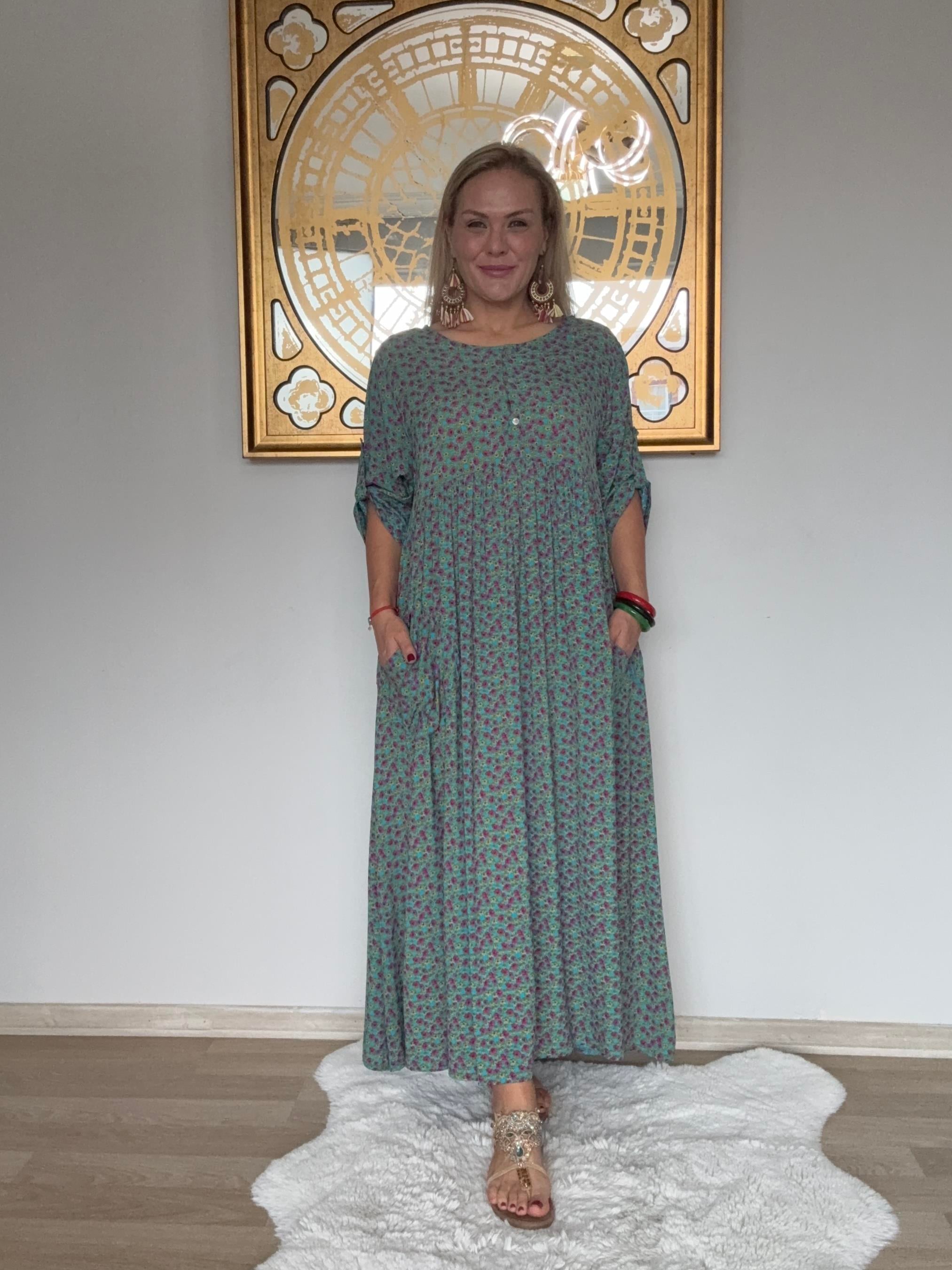 623 Çıtır Desen Elbise