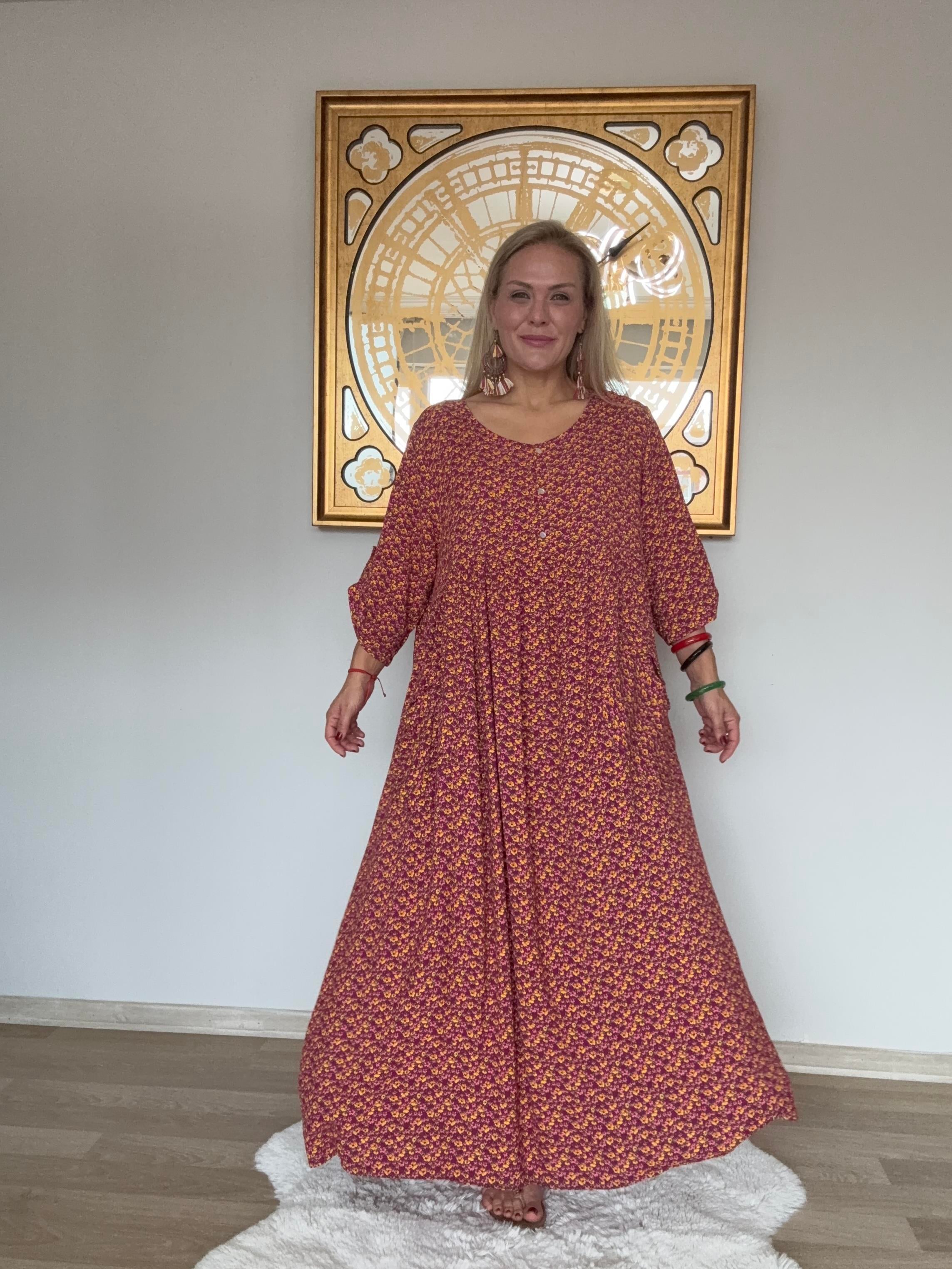 624 Çıtır Desen Elbise