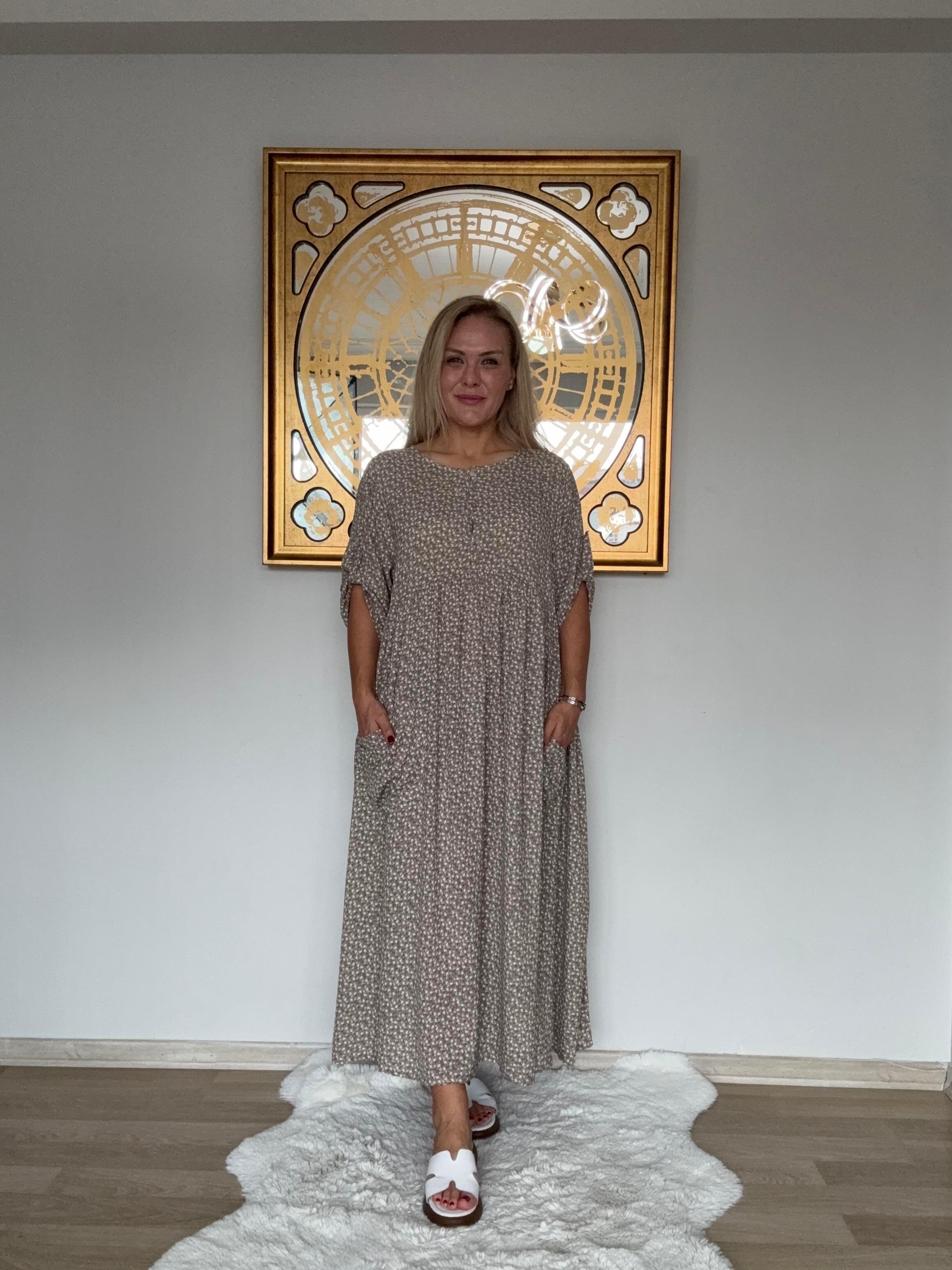 628 Çıtır Desen Elbise