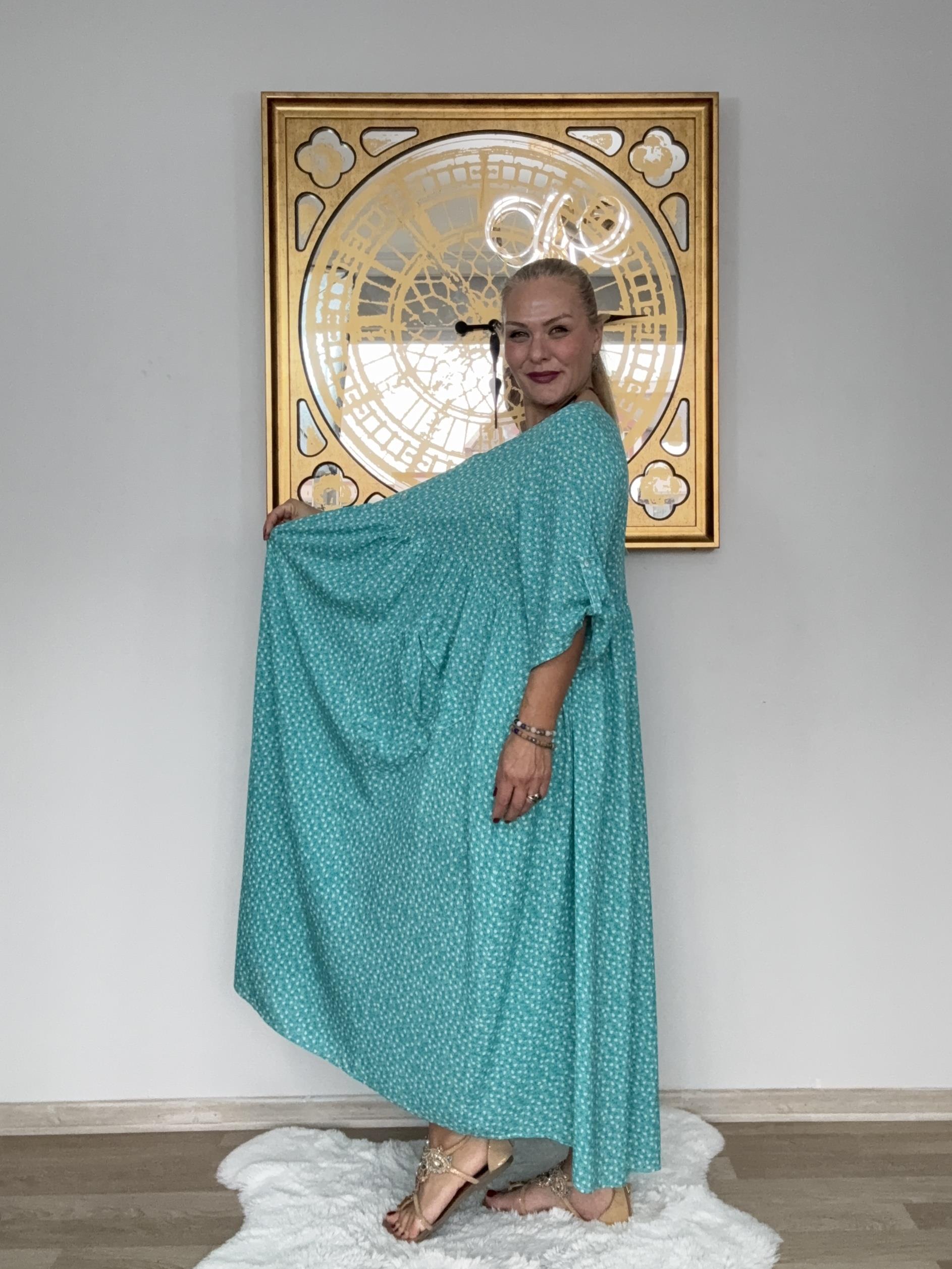 636 Çıtır Desen Elbise