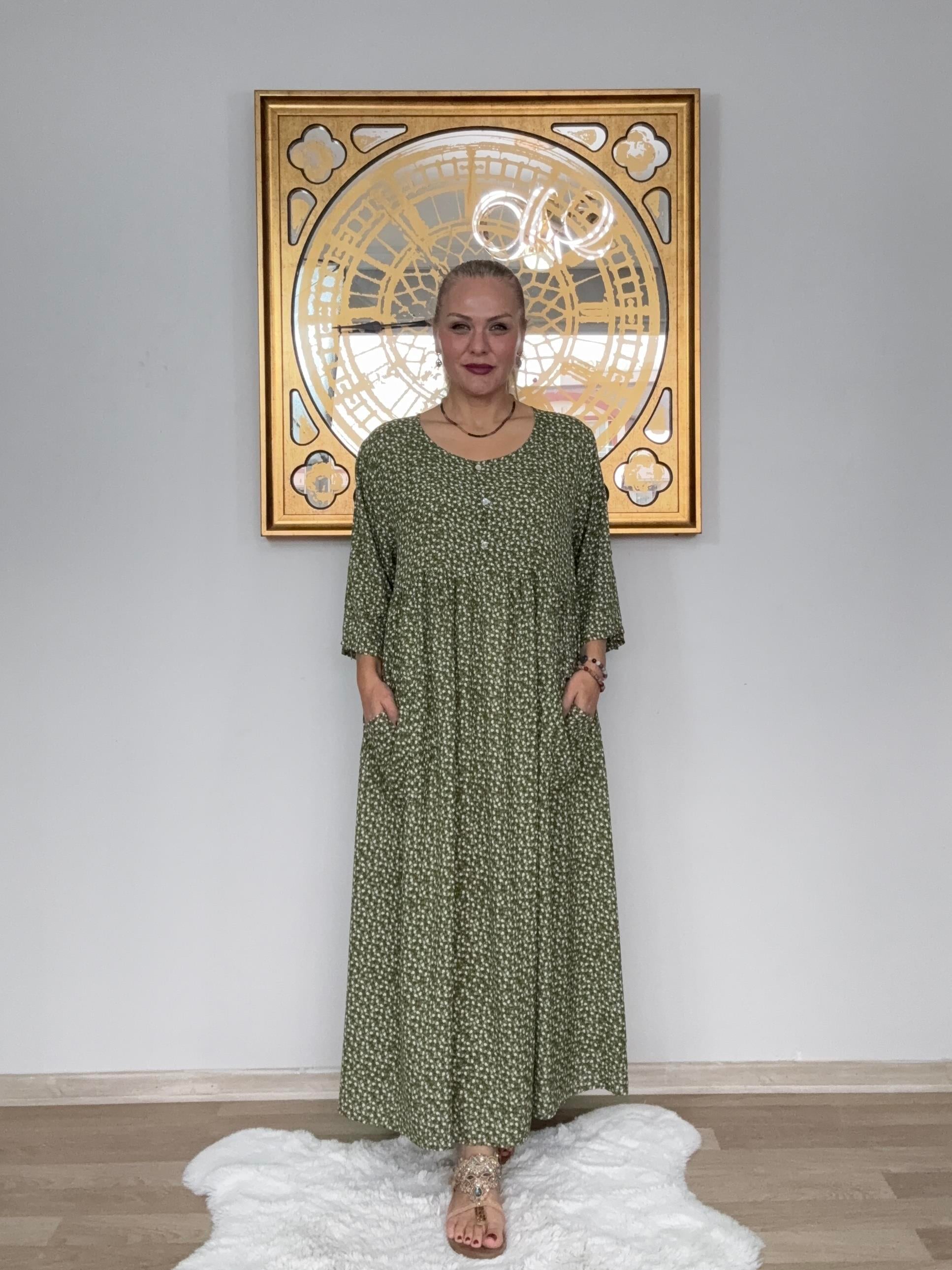 639 Çıtır Desen Elbise