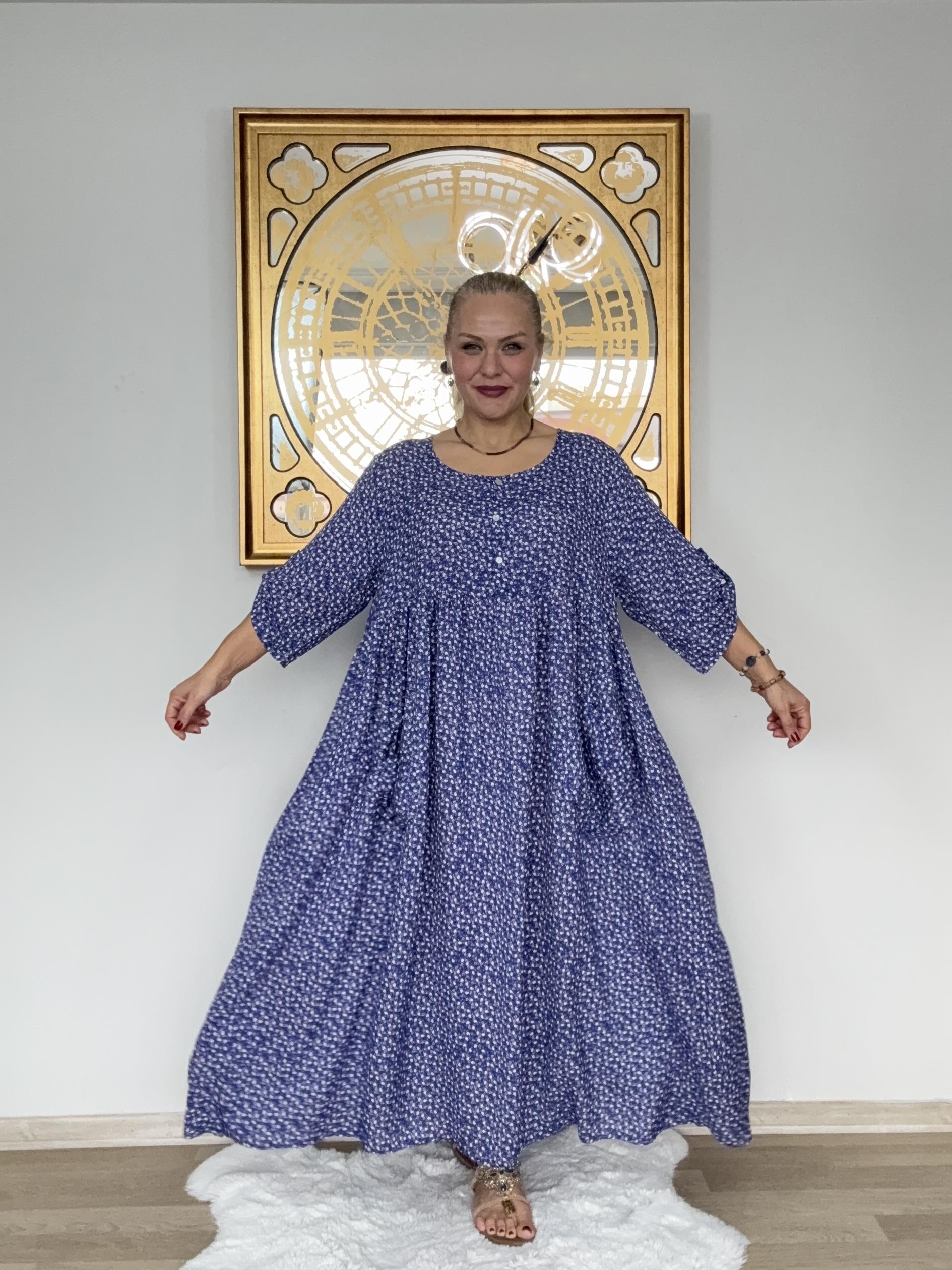 642 Çıtır Desen Elbise