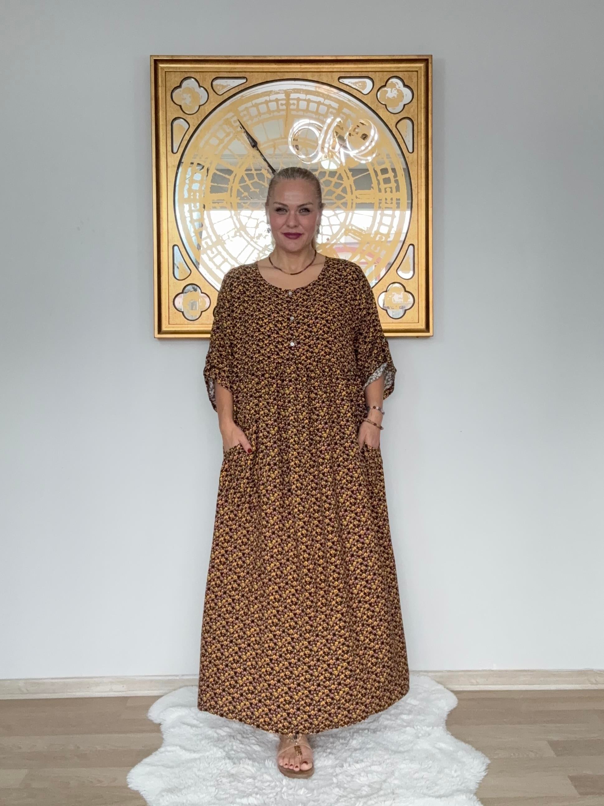 644 Çıtır Desen Elbise