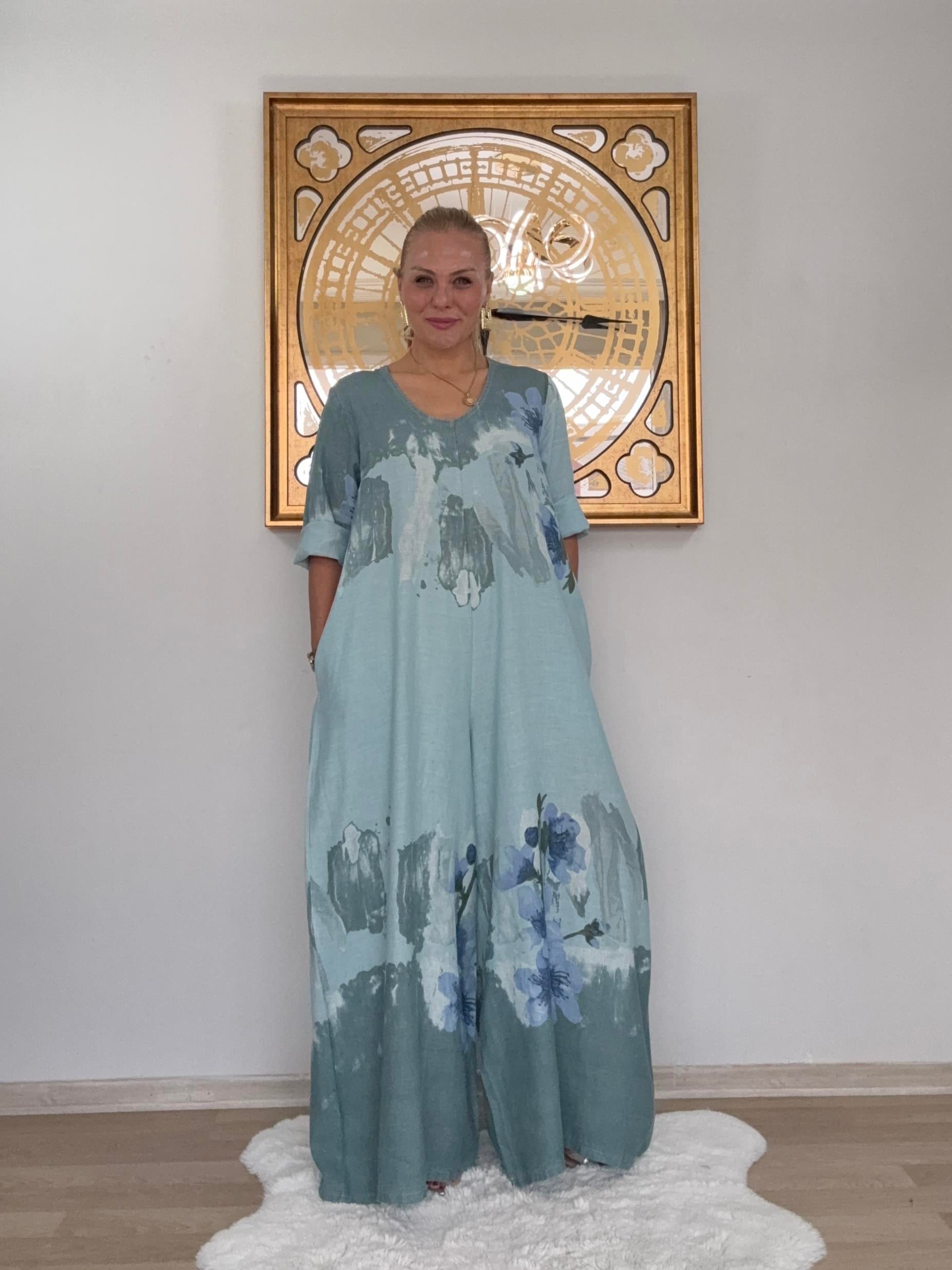 720 İtalyan Keten Kumaş Tulum