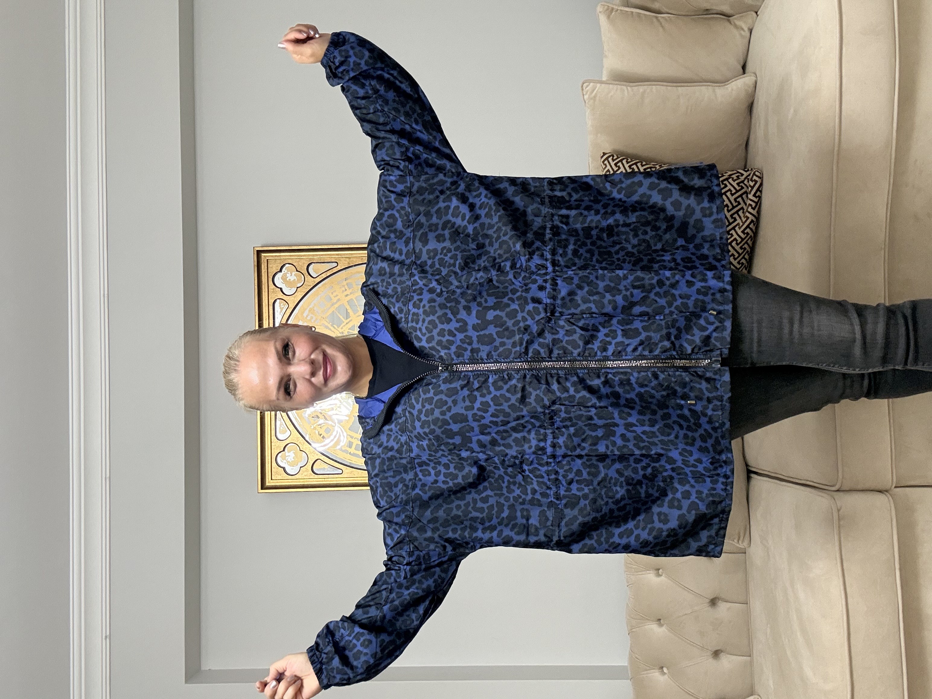 894 Leopar Desen Yağmurluk
