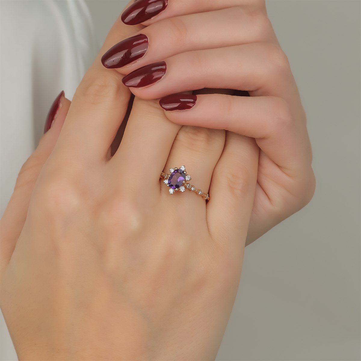 Pırlanta YüzükLove YüzükAMETİST YÜZÜK