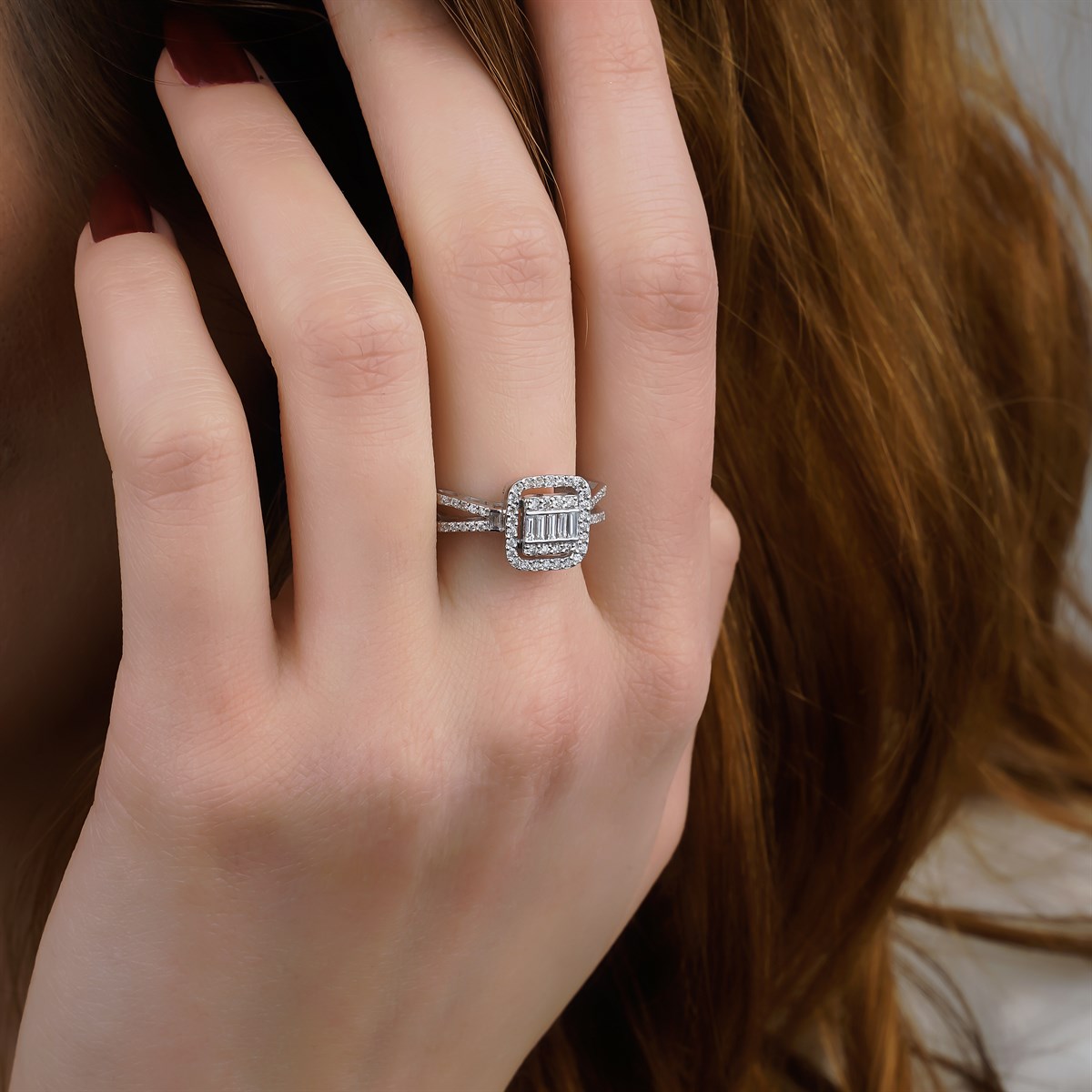 VALENTİNES 0,47 CT BAGET YÜZÜK