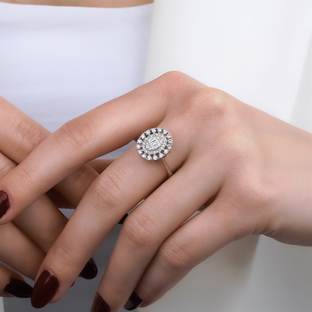VALENTİNES 0,57 CT BAGET YÜZÜK
