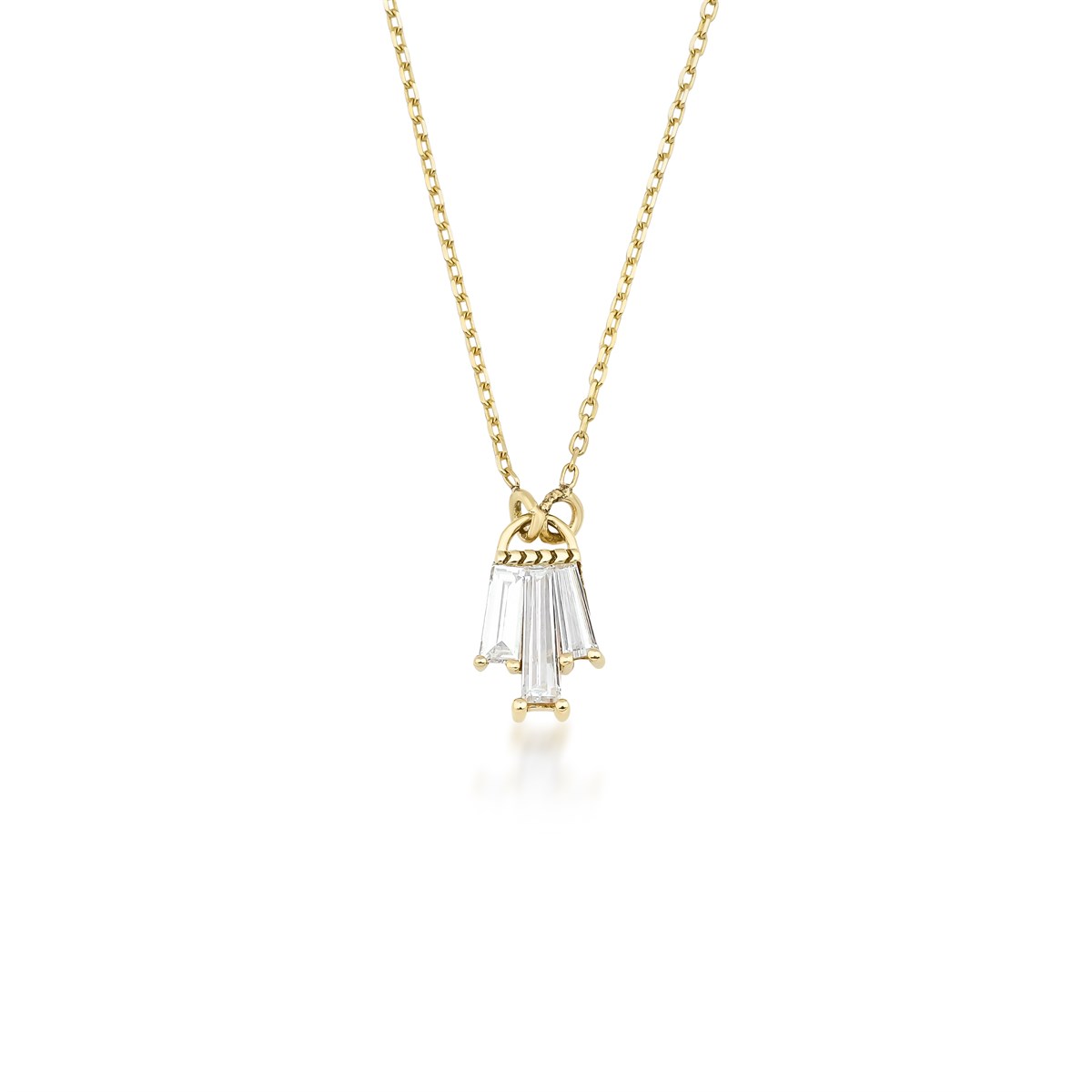 Pırlanta Baget KolyeYaza Merhaba KolyeBAGET KOLYE