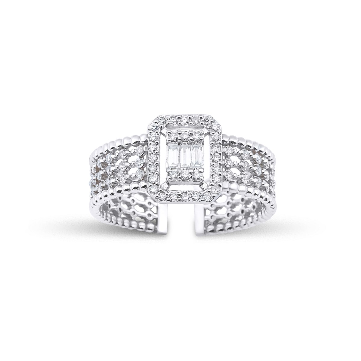 Pırlanta Baget YüzükYaza Merhaba YüzükBAGET YÜZÜK