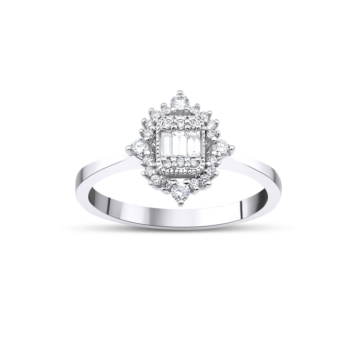 Pırlanta Baget YüzükYaza Merhaba YüzükBAGET YÜZÜK