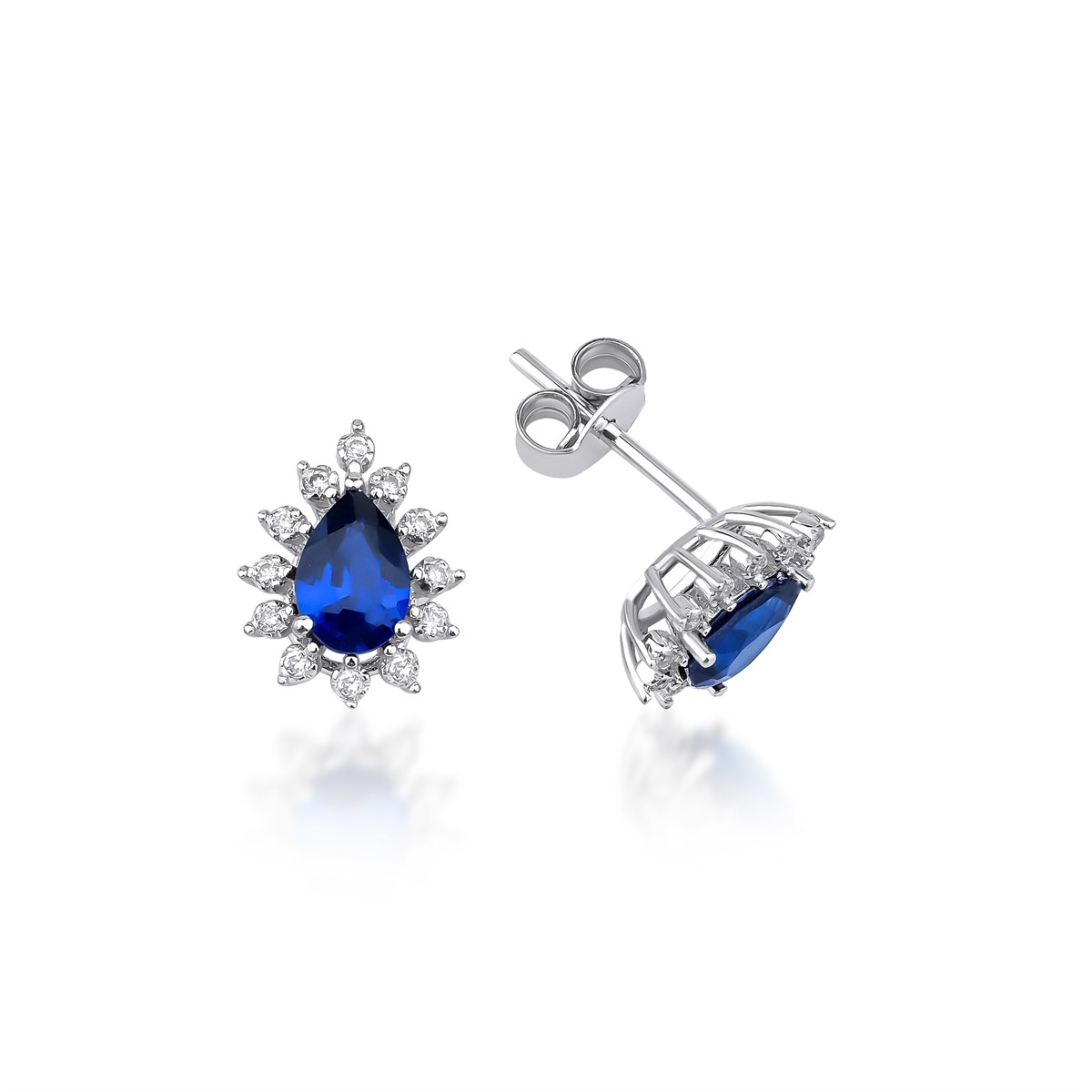 Pırlanta KüpeYeni Yıl Kolleksiyonu KüpeSAFİR DAMLA KÜPE