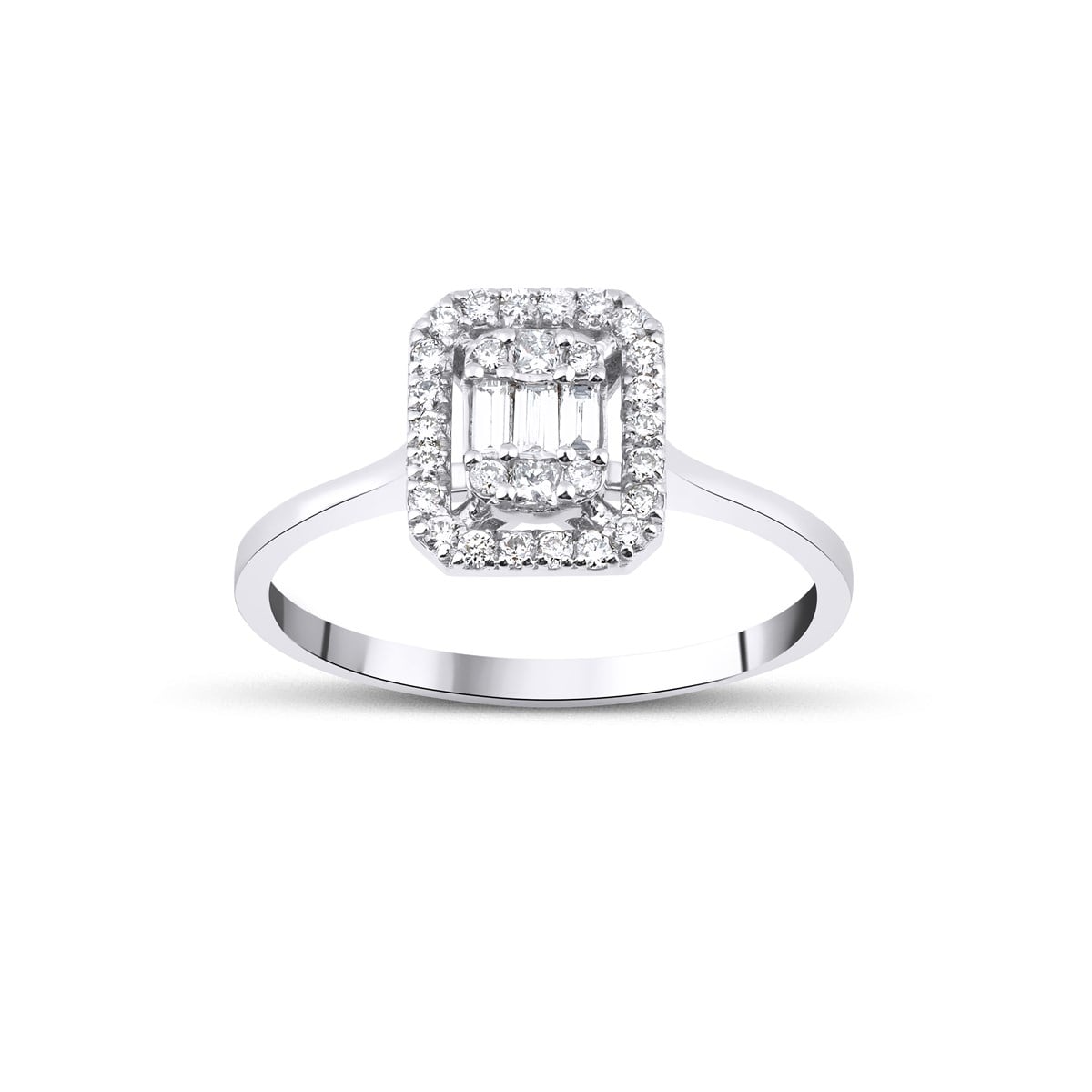 VALENTİNES 0,28 CT BAGET YÜZÜK