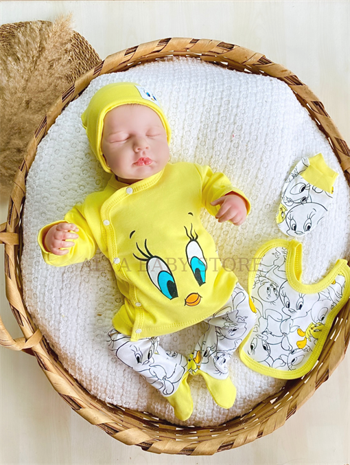 Tweetyli 5 li Hastane Çıkış Seti-SARI