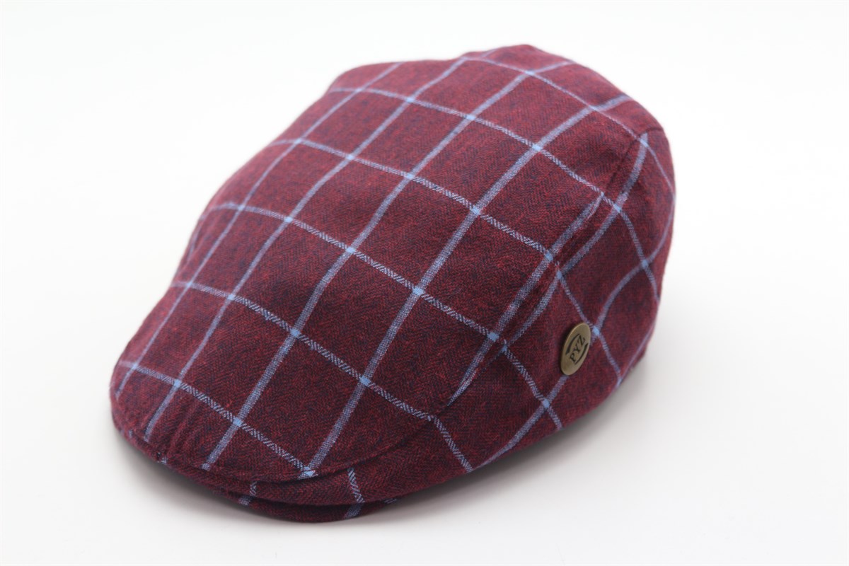 ÖRDEK KETEN EKOSELİ BORDO KASKET STANDART LASTİKLİ  kas005