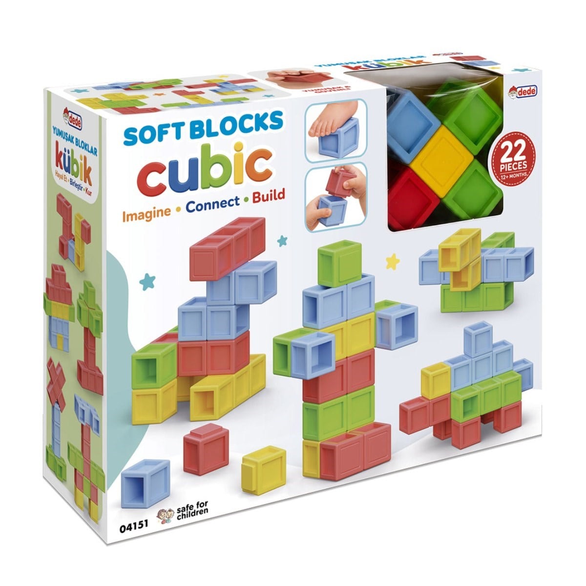 04151 YUMUSAK BLOKLAR KUBIK 22 PARCA
