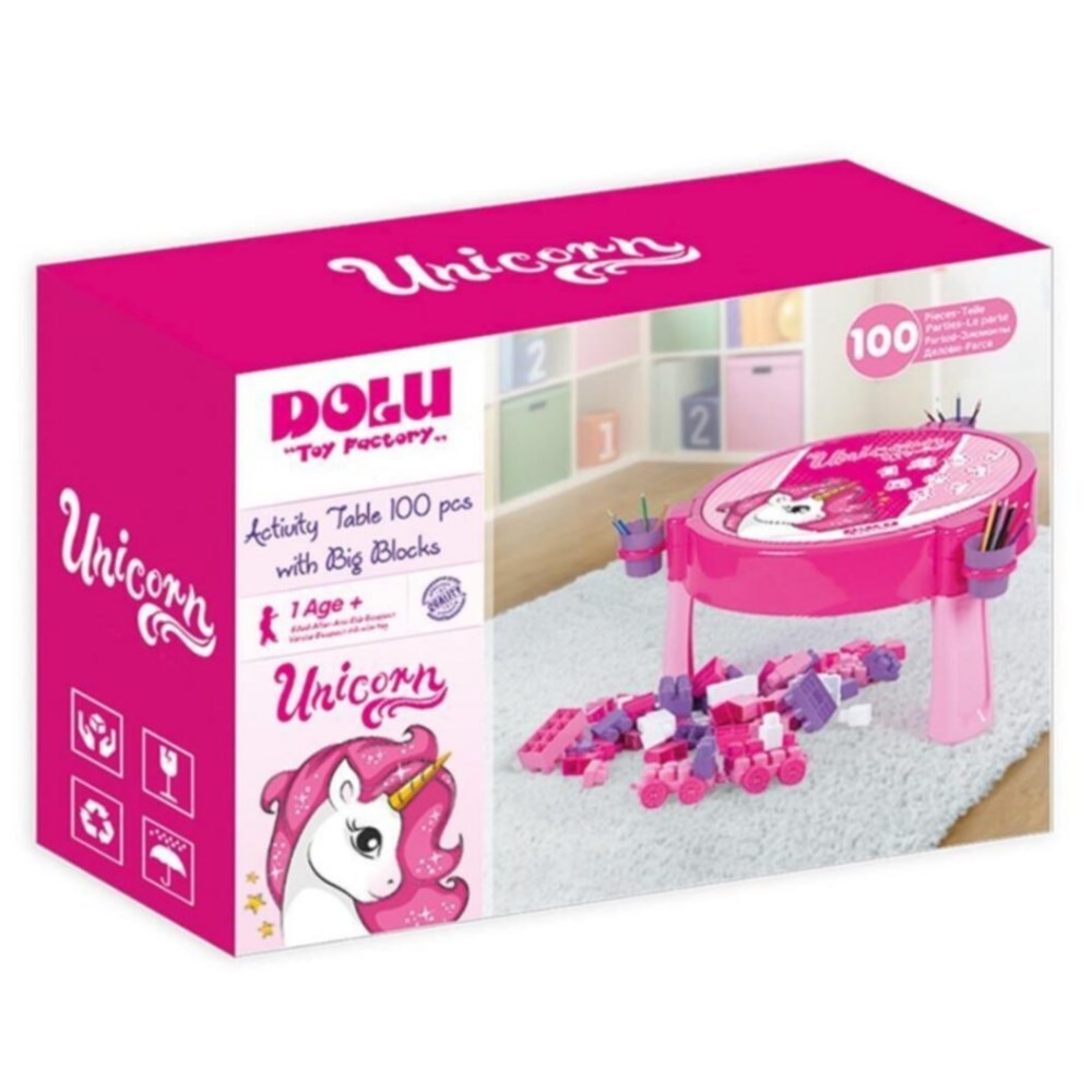 2572 UNICORN 100PCS BLOKLU AKTIVITE MASASI MONTAJ