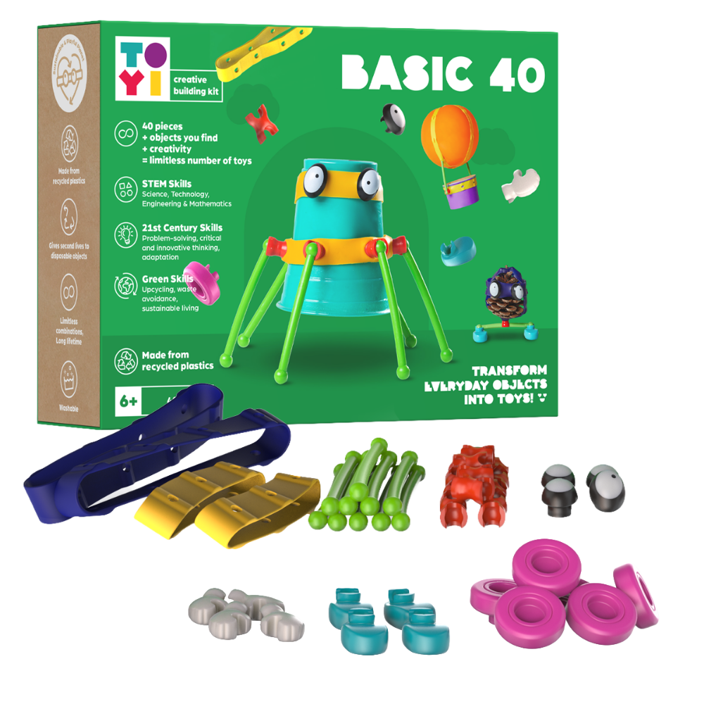 408687 TOYI BASIC - 40 PARCA STEM SETI VE YARATICI YAPI OYUNCAKLARI