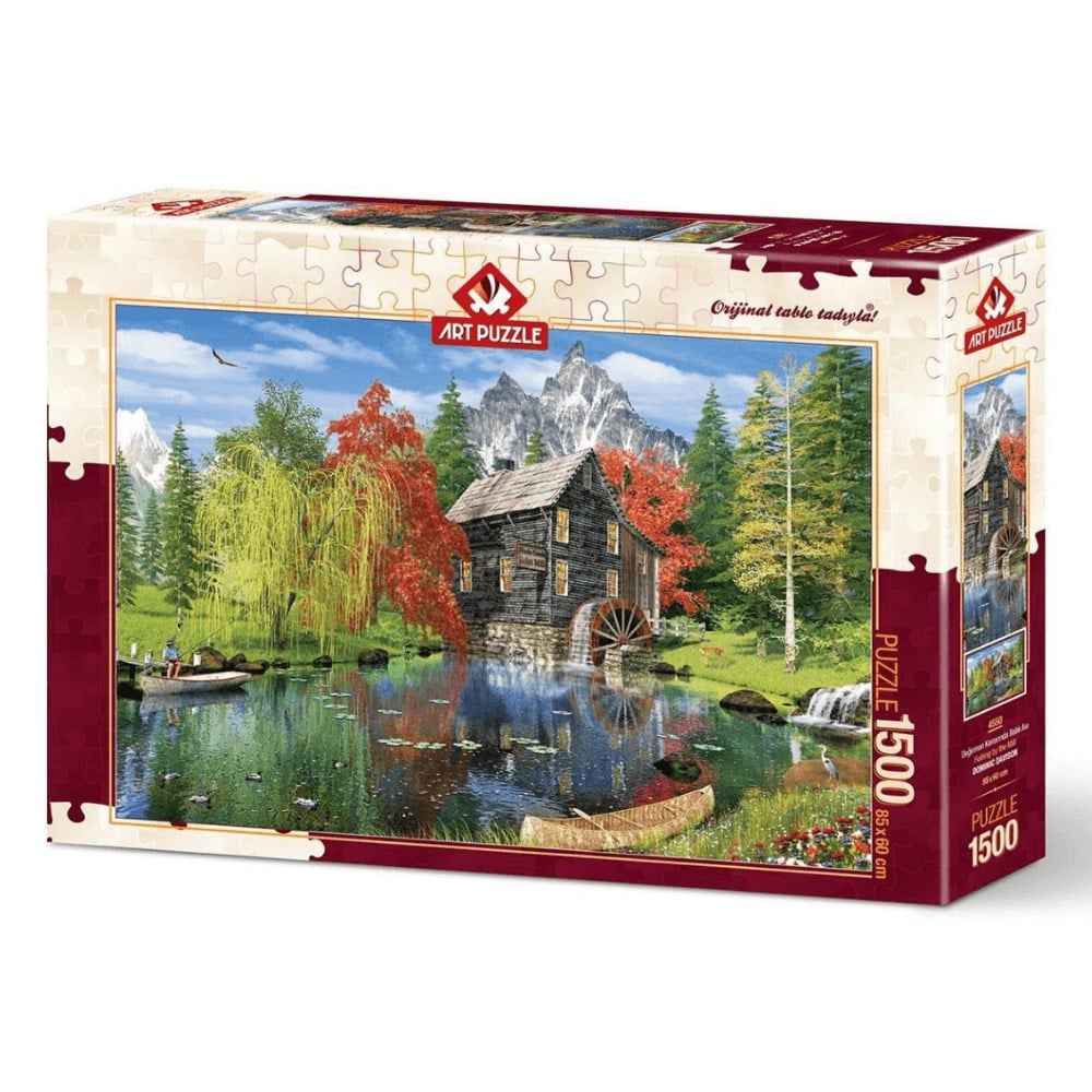 4550 DEGIRMEN KENARINDA BALIK AVI 1500 PARCA ART PUZZLE