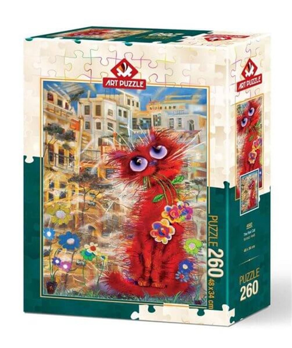 4582 KIRMIZI KEDI 260 PARCA ART PUZZLE