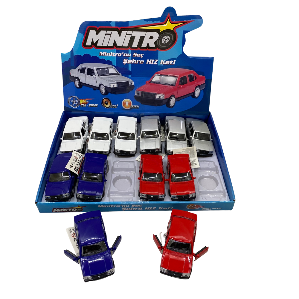 6632-08M-TURKCE 1:32 TR.YAZILI METAL CEKBIRAK SESLI ISIKLI
