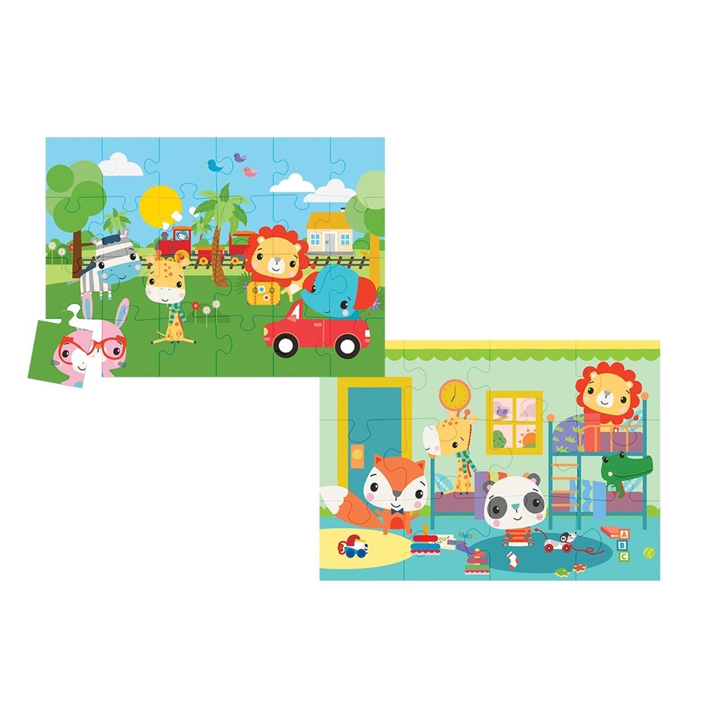 FP 13406 FISHER-PRICE BABY PUZZLE RAILWAY & BEDTIME 2 IN 1