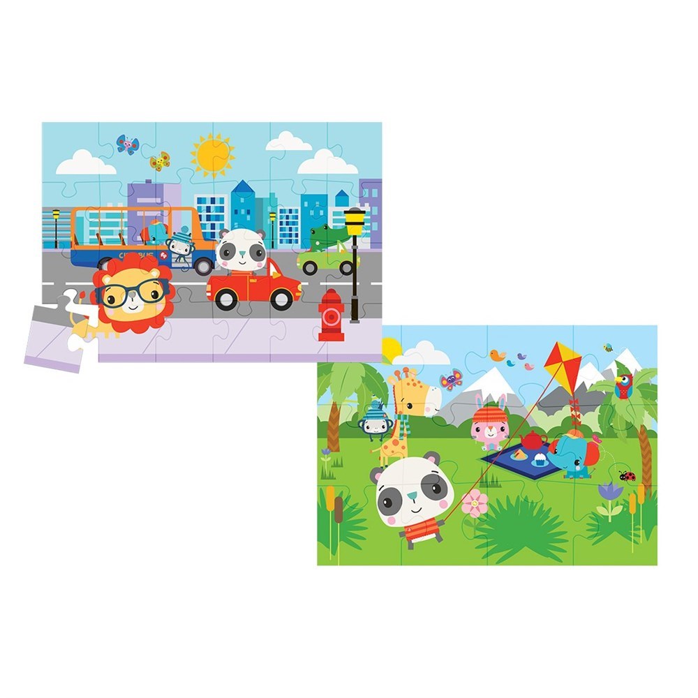 FP 13407 FISHER-PRICE BABY PUZZLE CITY FUN & PICNIC 2 IN 1