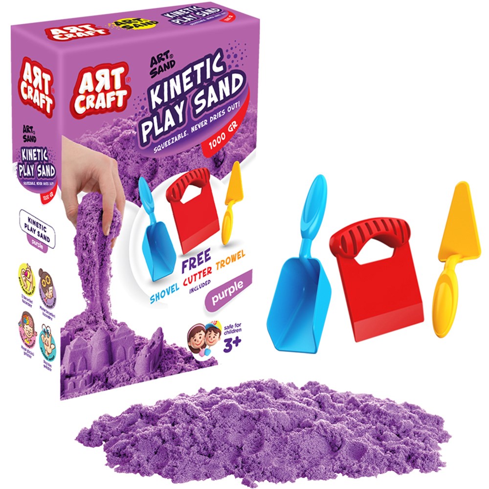 Aksesuarlı Mor Kinetik Oyun Kumu 1000 gr 03694