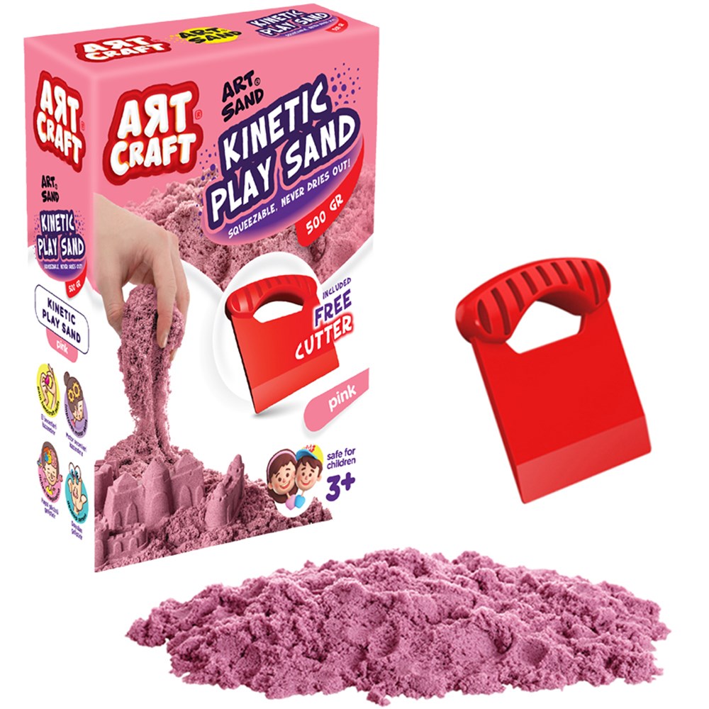 Aksesuarlı Pembe Kinetik Oyun Kumu 500 gr 03688