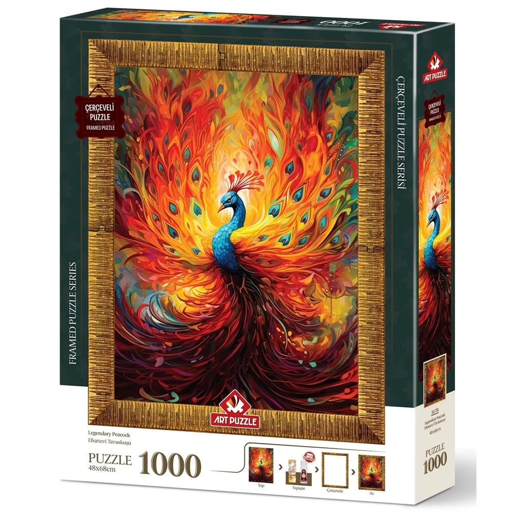 Art Puzzle Efsanevi Tavuskuşu 1000 Parça Çerçeveli Puzzle 5670