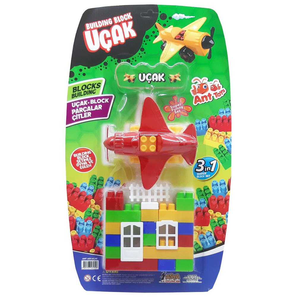 Asya Oyuncak Ant Blocks Parçaları Seti Uçak ANT601